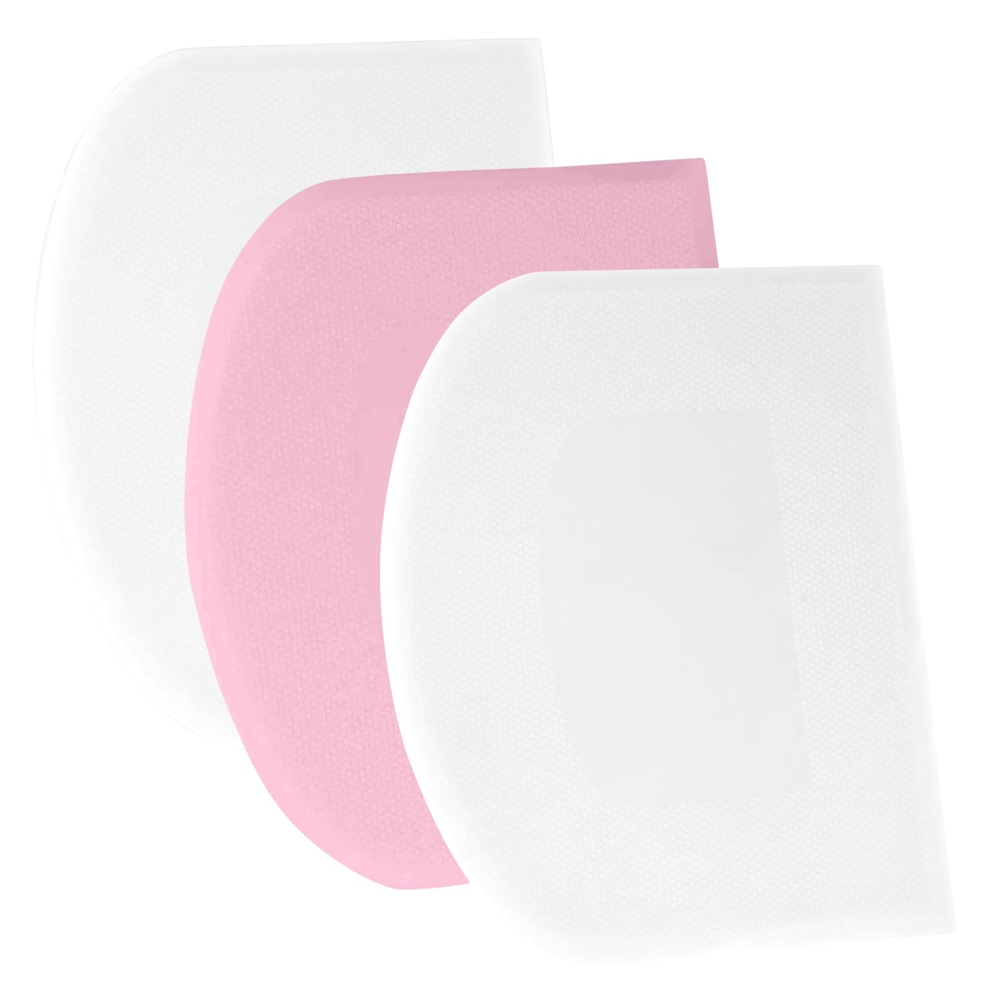 SURDOCA Dough Scraper Bench Scraper - 3P 4.7x3.7" Plastic Flexible Bowl Scraper, Sharp Edge & Angles Cake Scraper. Non-Slip Bakeware Decorating Tools Sculpting & Modeling Tools - Yellow+Green+Yellow