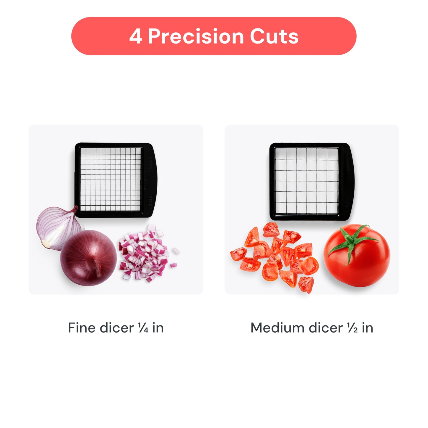 Fullstar The Original Pro Chopper - Vegetable Chopper and Spiralizer, Food Chopper with Container, Fruit Slicer, Kitchen Gadgets & Gifts, Home Essentials (8 in 1, White)