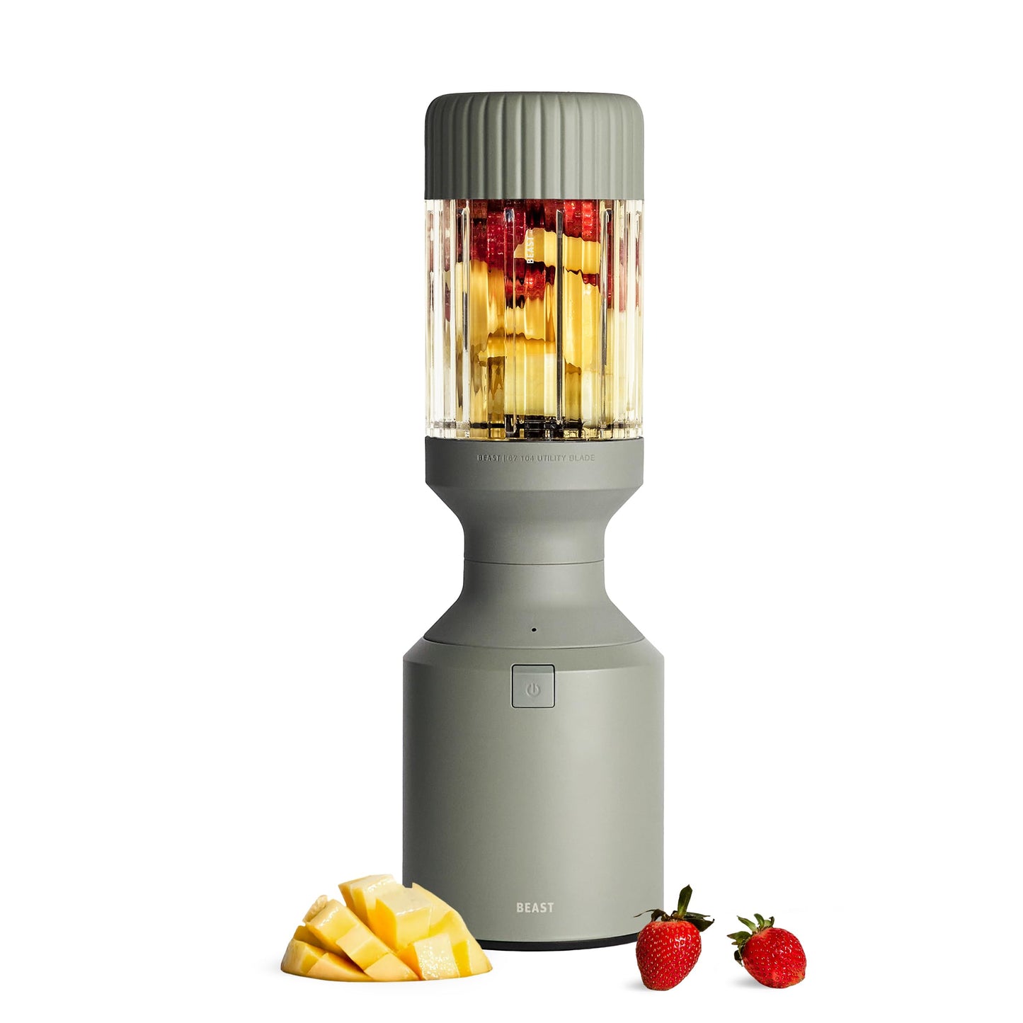 Beast Mega 1200 Plus | Premium Countertop Blender | Smoothies, Shakes, Sauces, Dips, Soups | Blends Ice and Frozen Fruit | XL Vessel | With Extra Vessels, Straw System | (Charcoal, 120V)