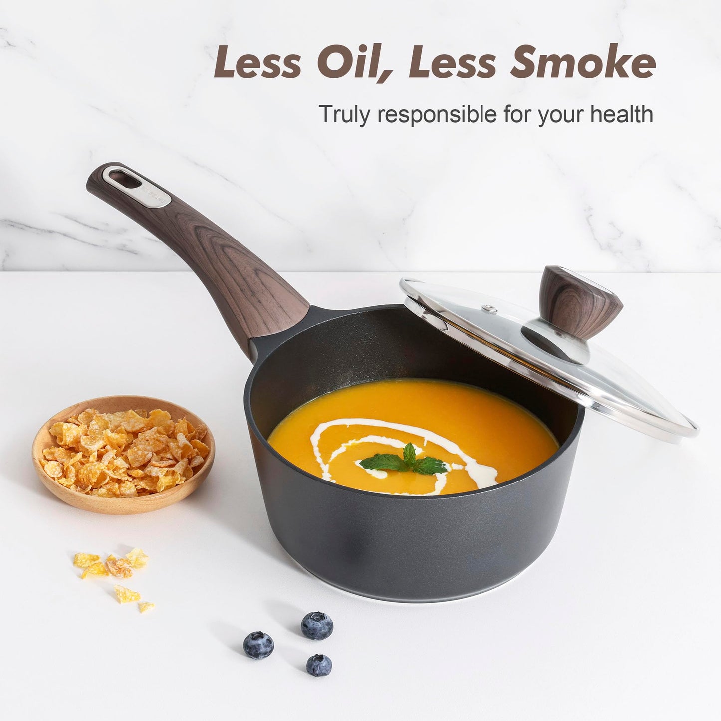 SENSARTE Ceramic Cookware Sets, Pots and Pans Set Nonstick, 20-Piece Induction Cookware, Non-toxic Healthy Non Stick Kitchen Cooking Set with Stay-Cool Handles, PFAS PTFE PFOA PFOS Free