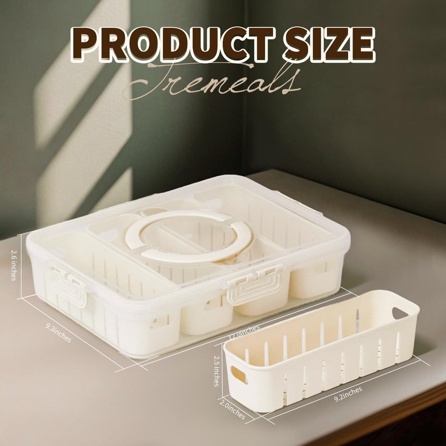 Divided Serving Tray for Candy, Condiment, Fruits and Nuts - Dishwasher Safe Snackle Box Container with Lid - Portable Charcuterie Board for Parties, Picnics, Travel and On-the-Go Snacking (6 Cups)