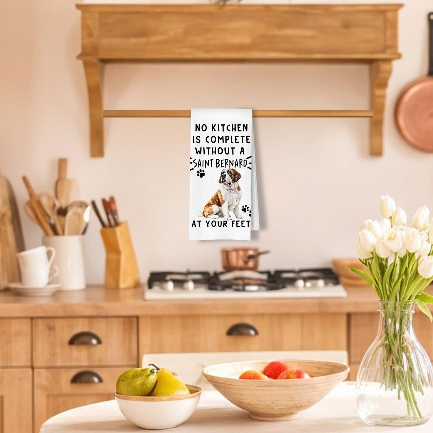 Cavapoo Dog Kitchen Towels, Cavapoo Gifts for Women Dish Tea Towels for Kitchen Decor, Dog Lovers Mom Gifts Decorative Hand Towel for Bathroom, 16x24 Inches