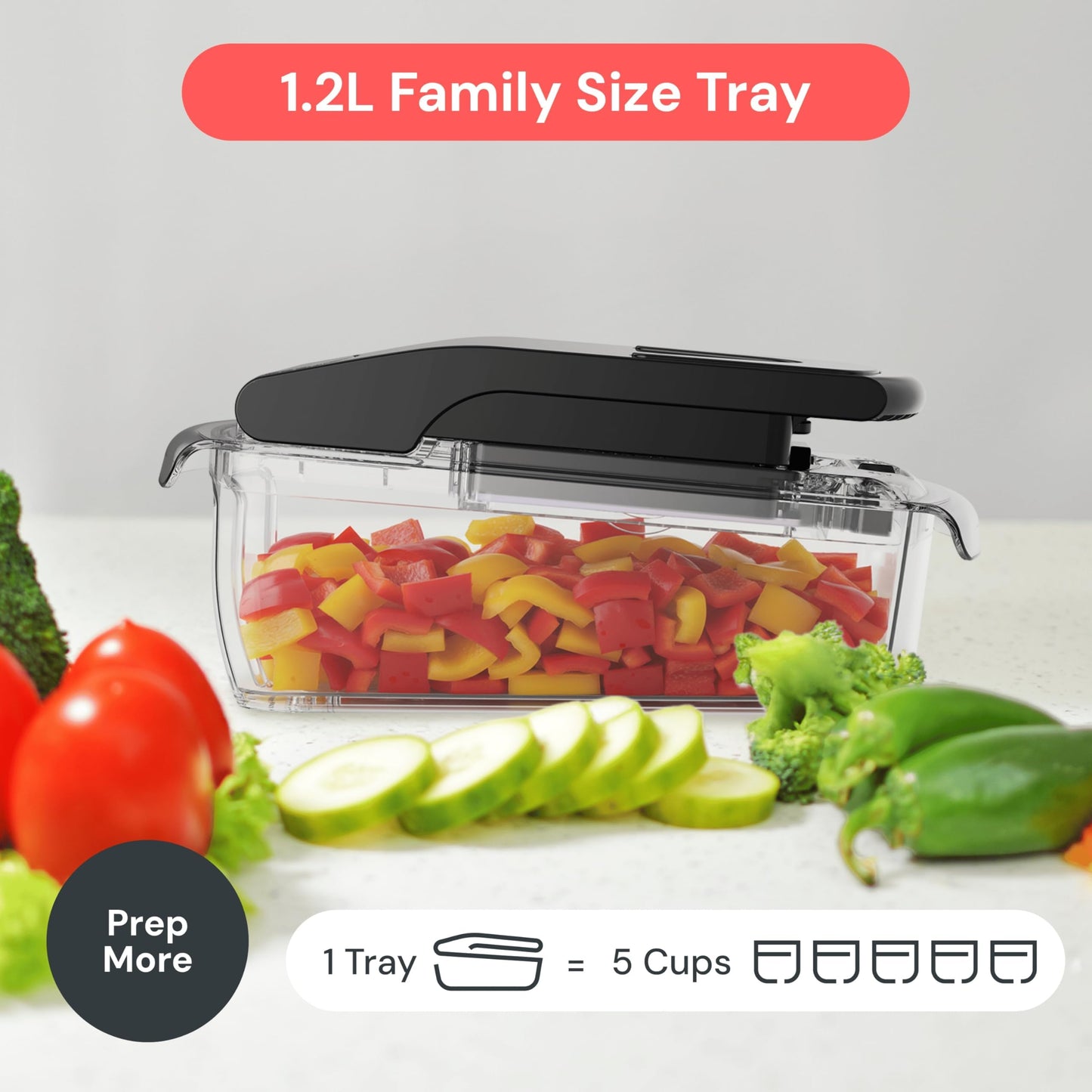 Fullstar The Original Pro Chopper - Vegetable Chopper and Spiralizer, Food Chopper with Container, Fruit Slicer, Kitchen Gadgets & Gifts, Home Essentials (8 in 1, White)