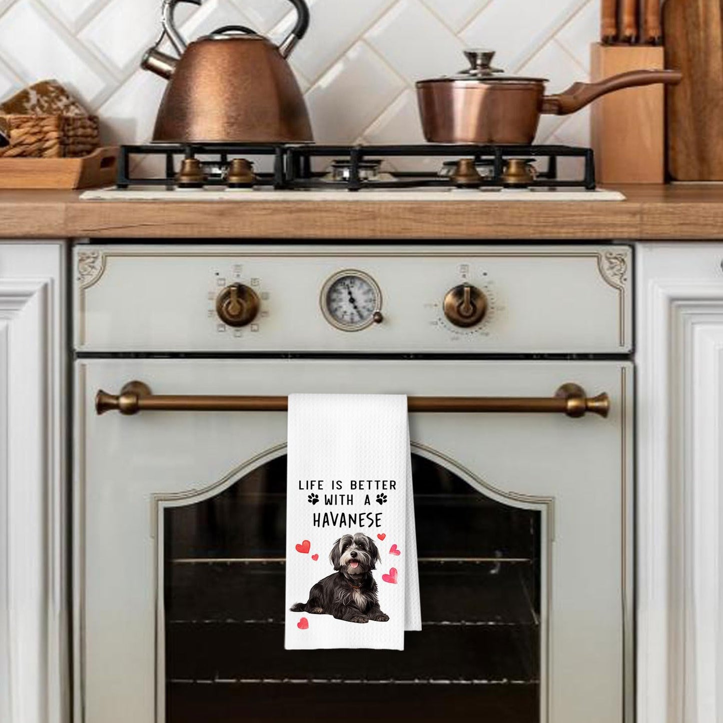 Cavapoo Dog Kitchen Towels, Cavapoo Gifts for Women Dish Tea Towels for Kitchen Decor, Dog Lovers Mom Gifts Decorative Hand Towel for Bathroom, 16x24 Inches