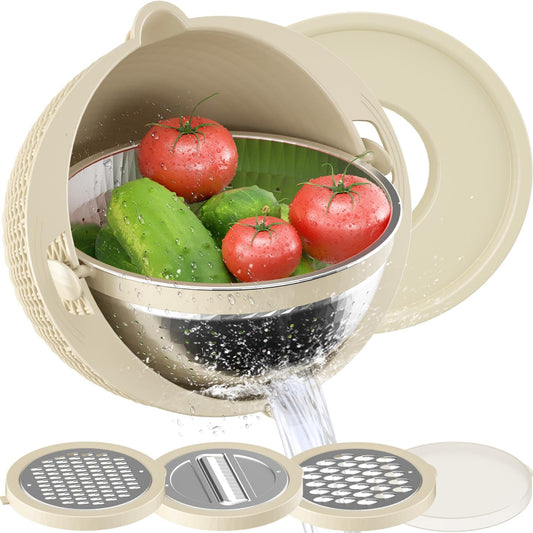 Over the Sink Colander - Strainers and Colanders - Stainless Steel Strainer - Expandable Sink Colander with Rubber Grip for Strain, Drain, Rinse Fruits, Vegetables, Home Kitchen Essentials