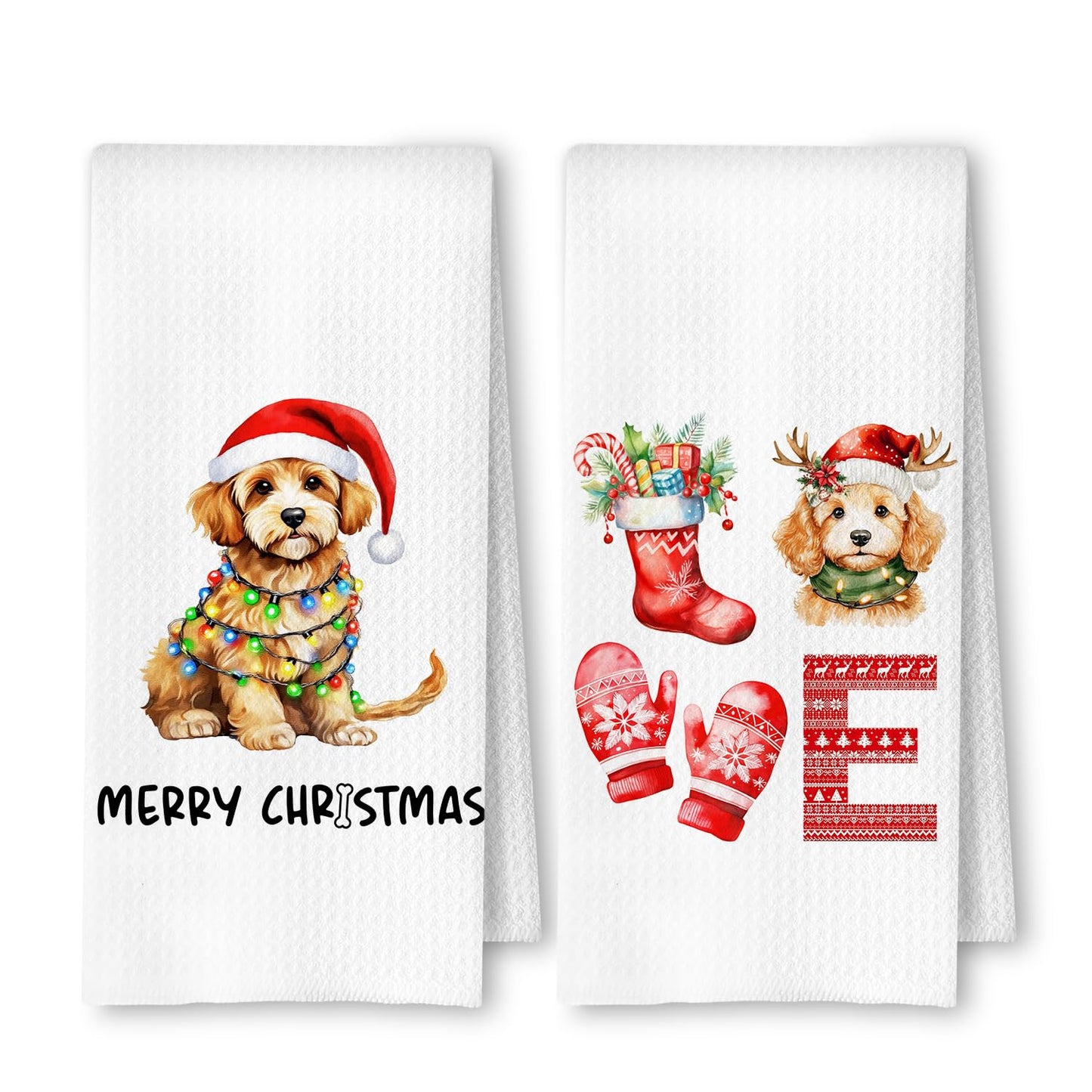 Cavapoo Dog Kitchen Towels, Cavapoo Gifts for Women Dish Tea Towels for Kitchen Decor, Dog Lovers Mom Gifts Decorative Hand Towel for Bathroom, 16x24 Inches