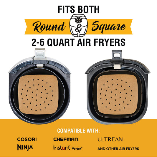 Bamboo Steamer Liner, 8.5" Air Fryer Parchment Paper Liners Sheets – 220pcs Unbleached Bamboo Steamer Basket Liners – Easy Cleanup, Will Not Burn or Curl, Non-Toxic & Volume Pack by Baker’s Signature