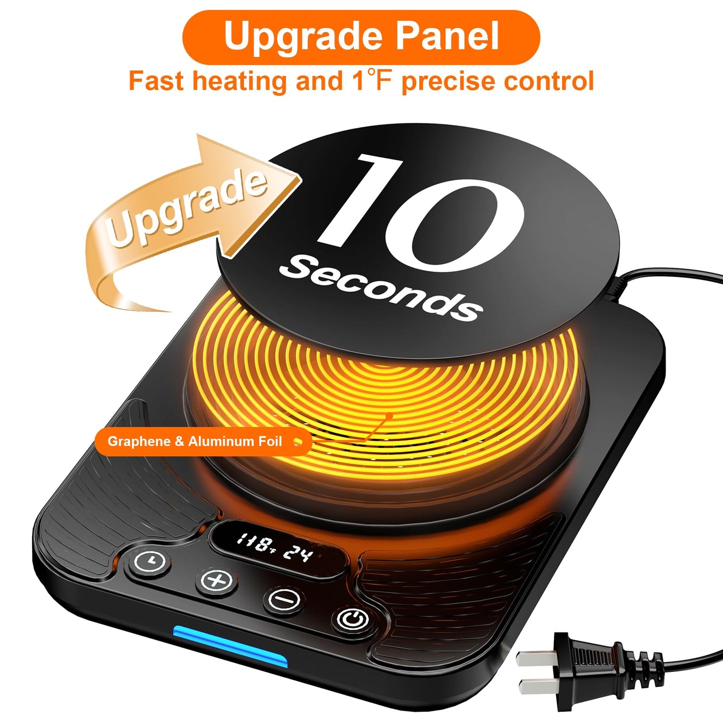 Electric Sourdough Starter Warmer Mat, Upgrade Warming Heating Pad for Sour Dough Starter, Sourdough Heater Proofing Tool for Home Baking with US Plug Thermostat Control, Timing, Memory Function