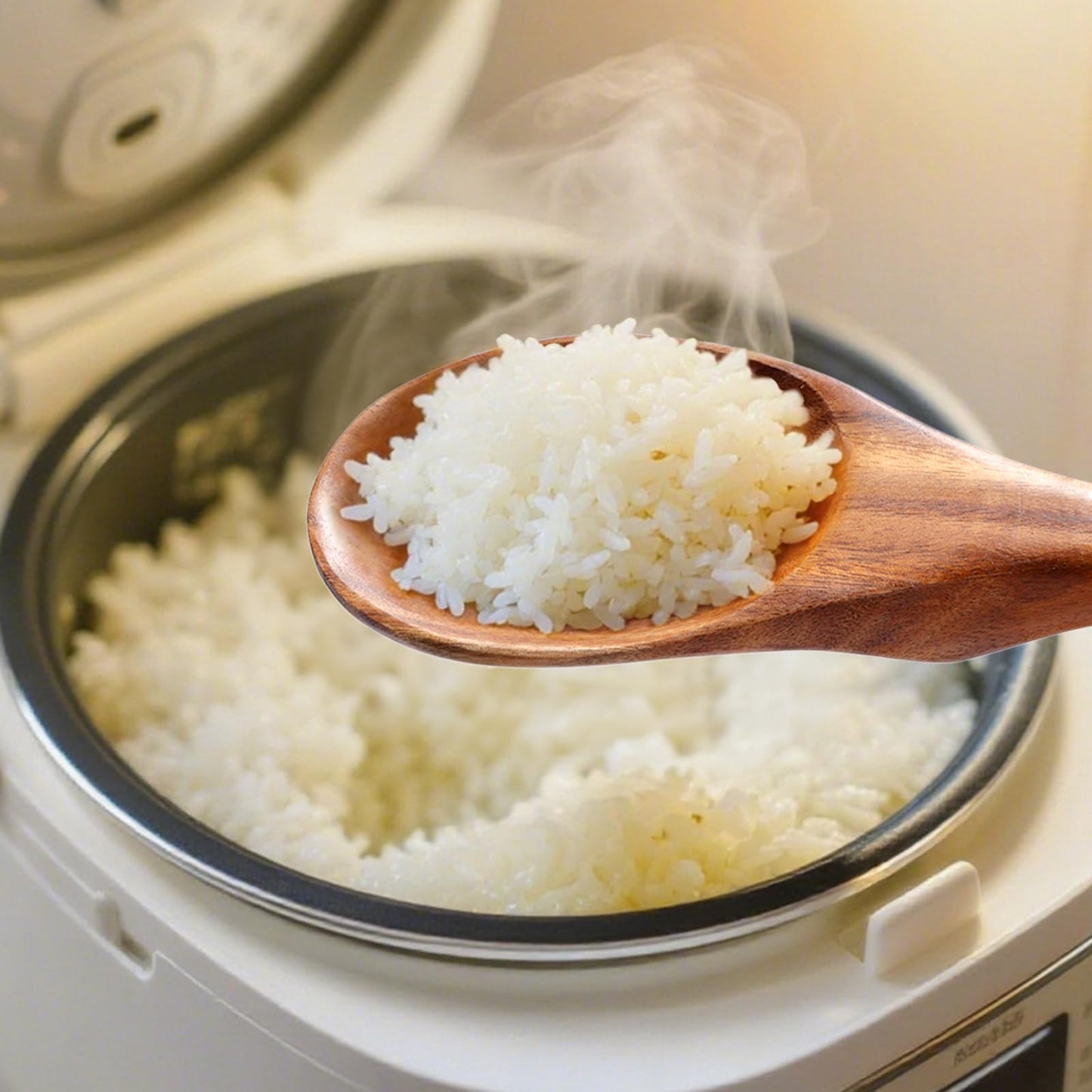 9 Piece Natural Teak Wooden Kitchen Utensil Set with Spoon Rest - Comfort Grip Cooking Spoons and Utensils Holder