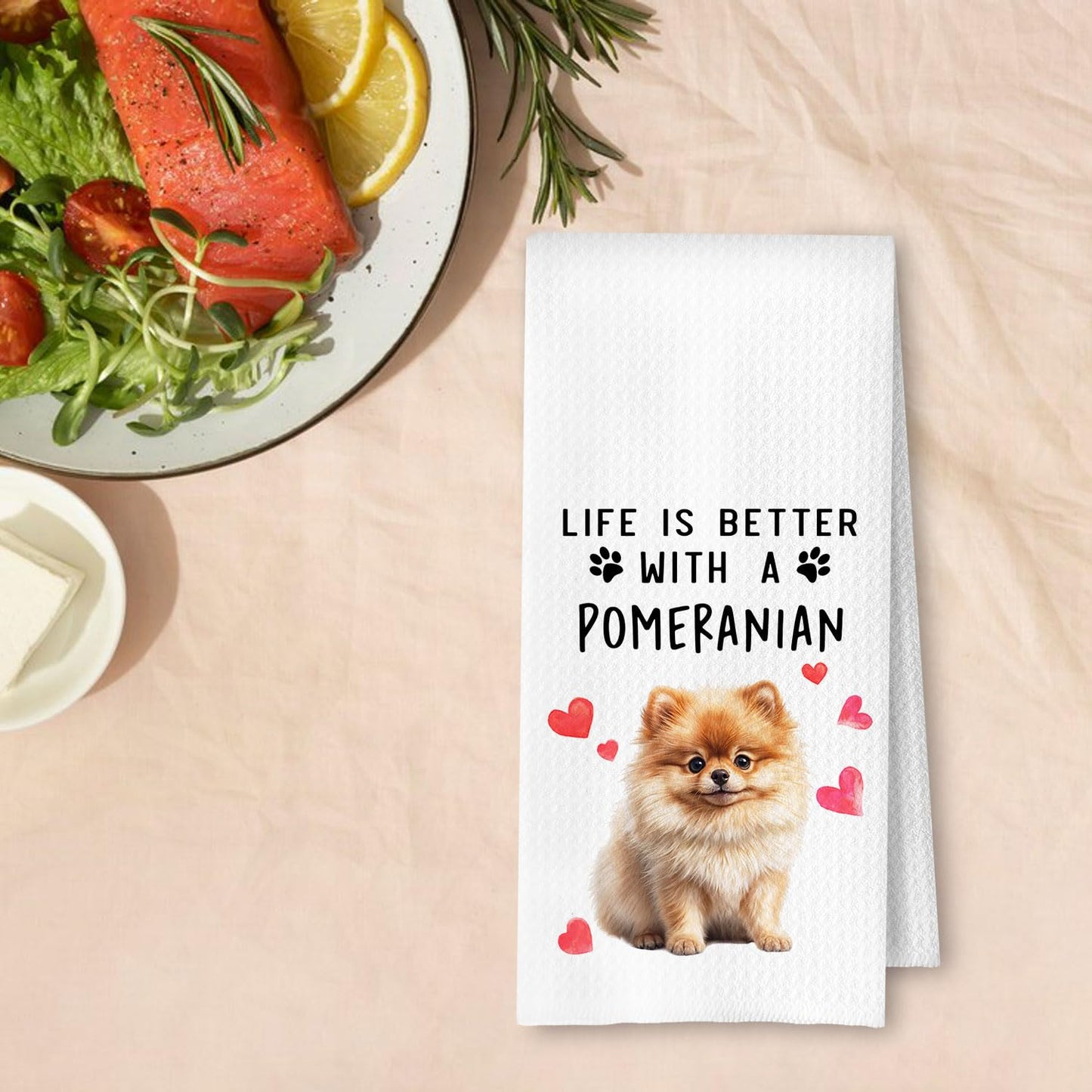 Cavapoo Dog Kitchen Towels, Cavapoo Gifts for Women Dish Tea Towels for Kitchen Decor, Dog Lovers Mom Gifts Decorative Hand Towel for Bathroom, 16x24 Inches