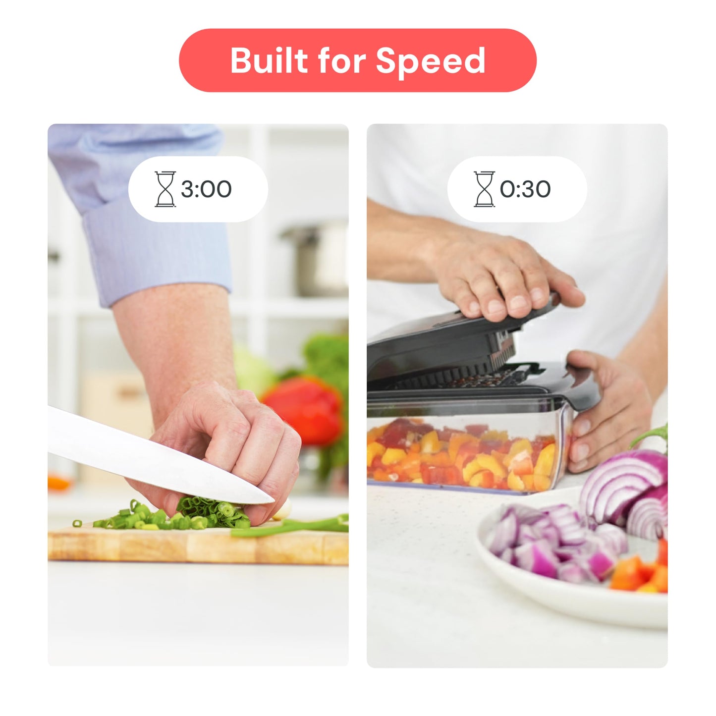 Fullstar The Original Pro Chopper - Vegetable Chopper and Spiralizer, Food Chopper with Container, Fruit Slicer, Kitchen Gadgets & Gifts, Home Essentials (8 in 1, White)