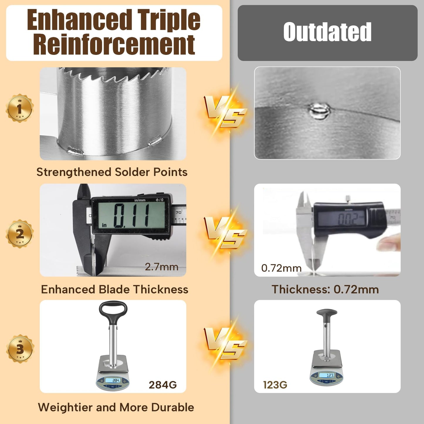 Cook Guy Hollow Handle Pineapple Corer and Slicer Set - Features Reinforced Stainless Steel Pineapple Cutter and Fruit Knife - Effortless Core Removal and Slicing Tool