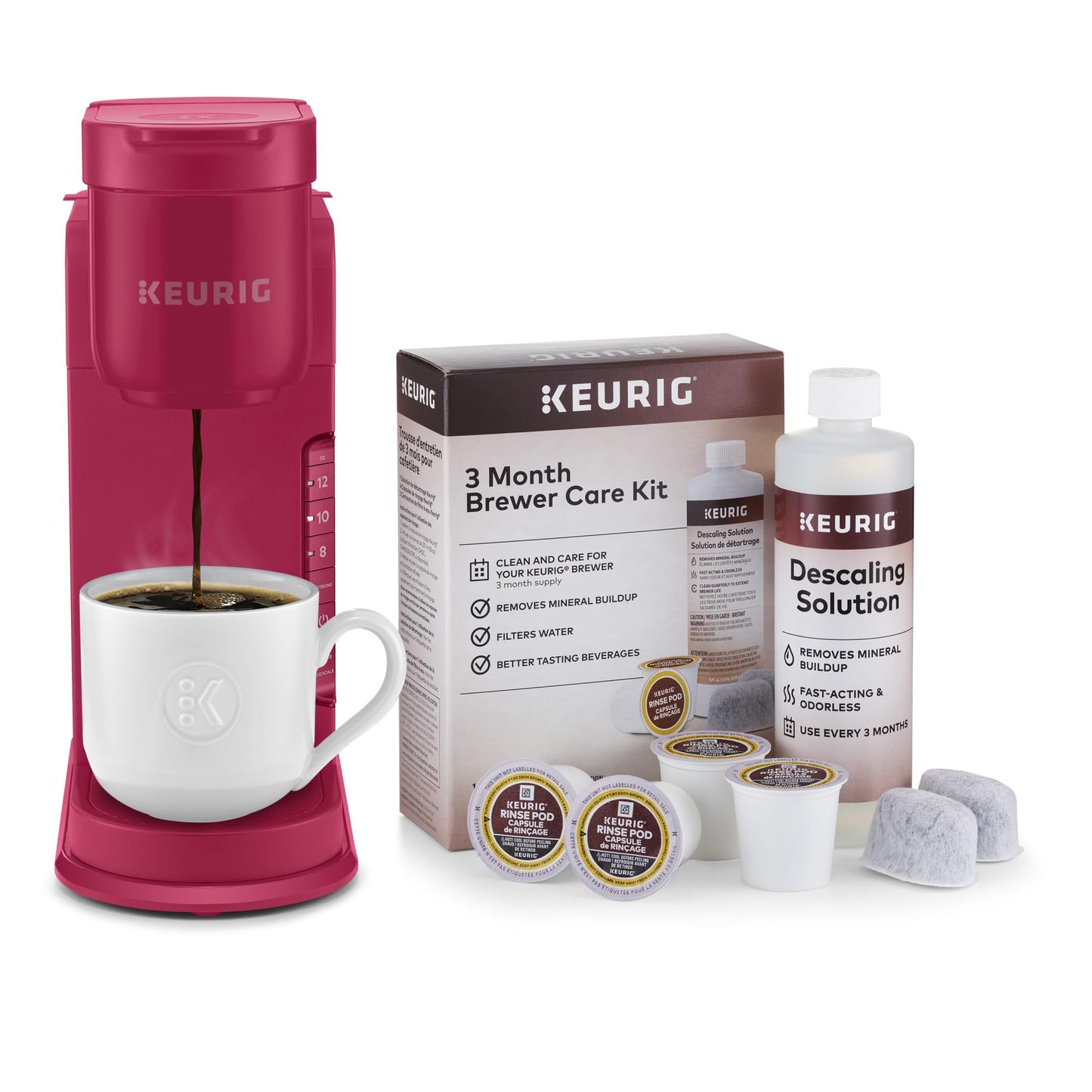 Keurig K-Express Single Serve K-Cup Pod Coffee Maker, 3 Brew Sizes, Strong Button Feature, 42oz Removable Reservoir, Black
