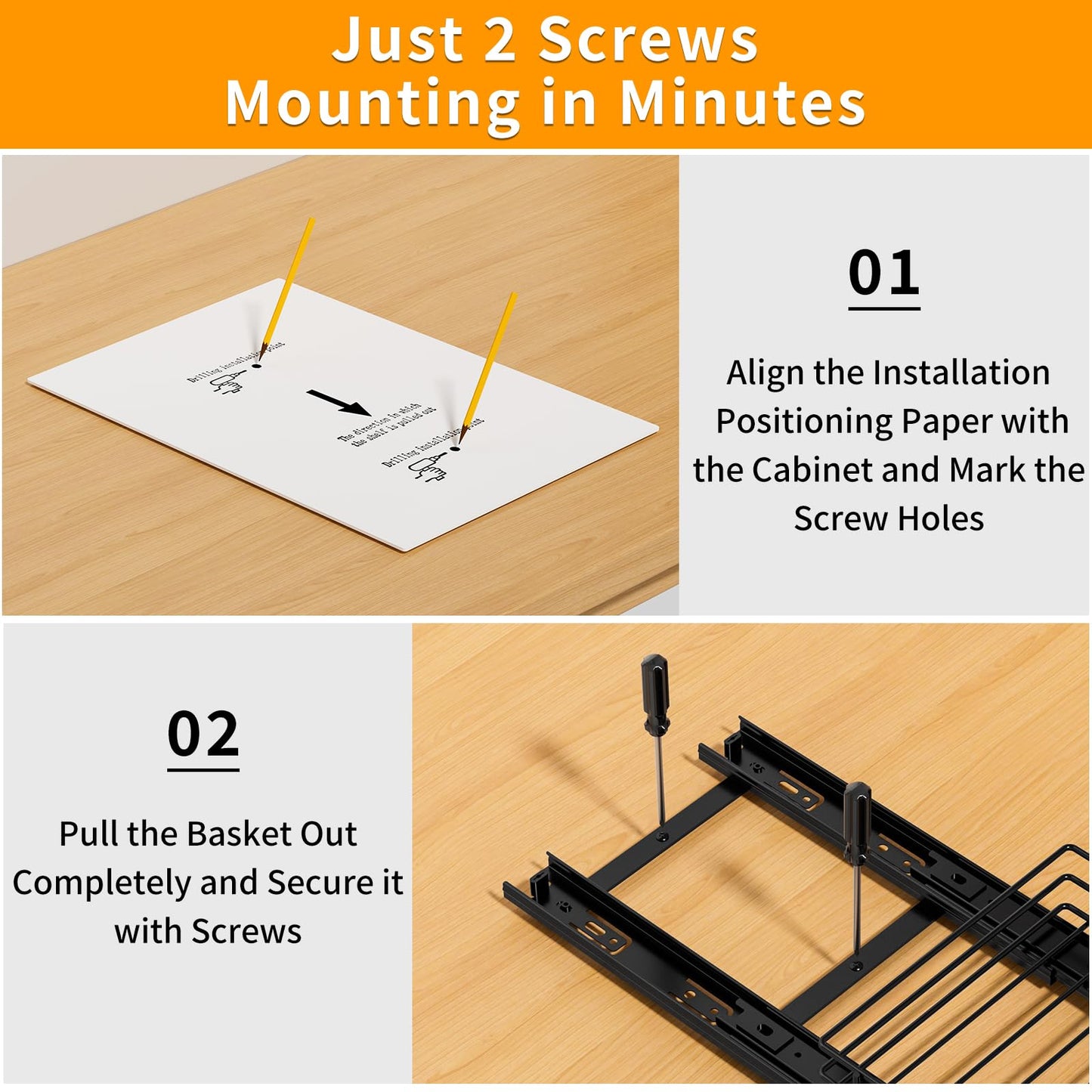 RCHYFEED Pull Out Spice Rack Organizer for Cabinet,Slide out Spice Organizer for Inside Cabinets,Heavy Duty Spice Organization for Kitchen and Pantry,Seasoning,Sauces(1-Tier,8.5" Wx10.5 Dx2.5 H)
