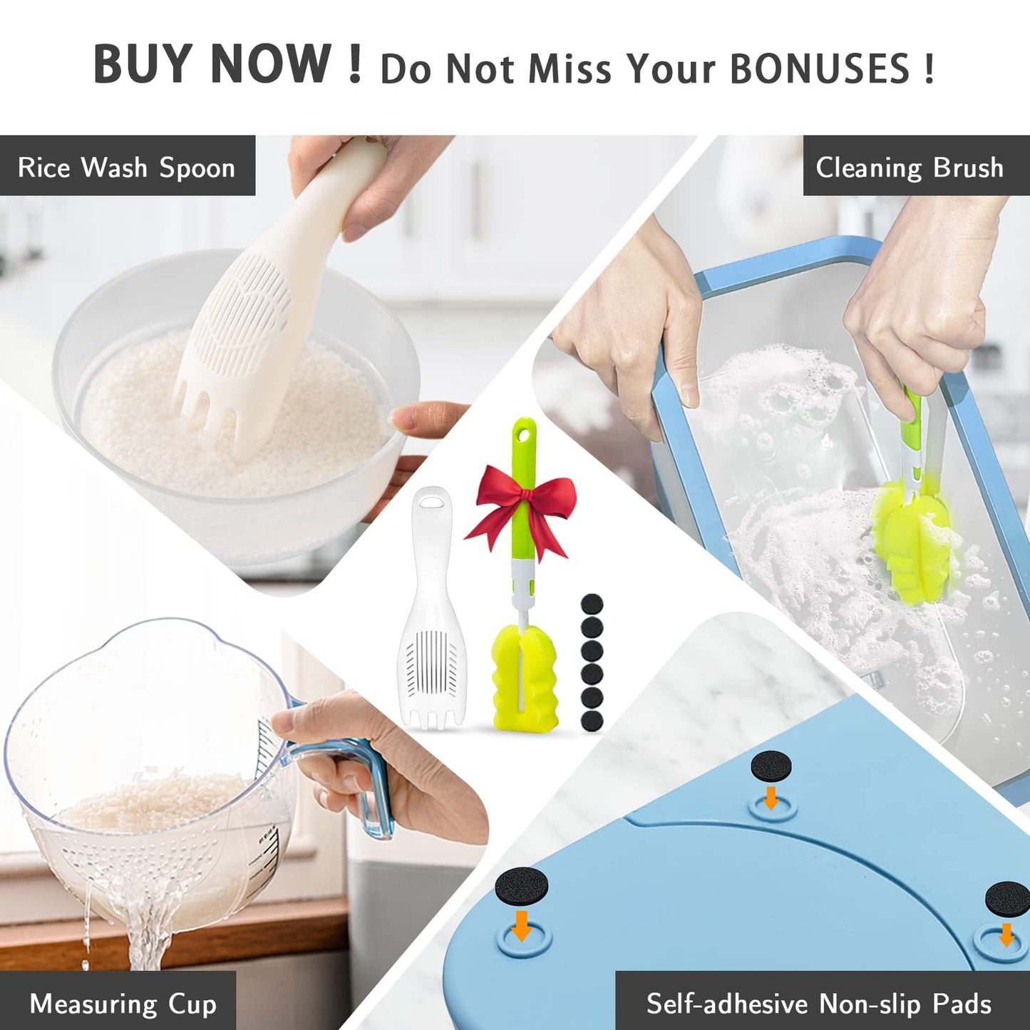 22-25 Lbs Rice Dispenser, Large Cereal Dry Food Storage Containers with Measuring Cup,BPA-Free Household for Kitchen Pantry Organization-Blue