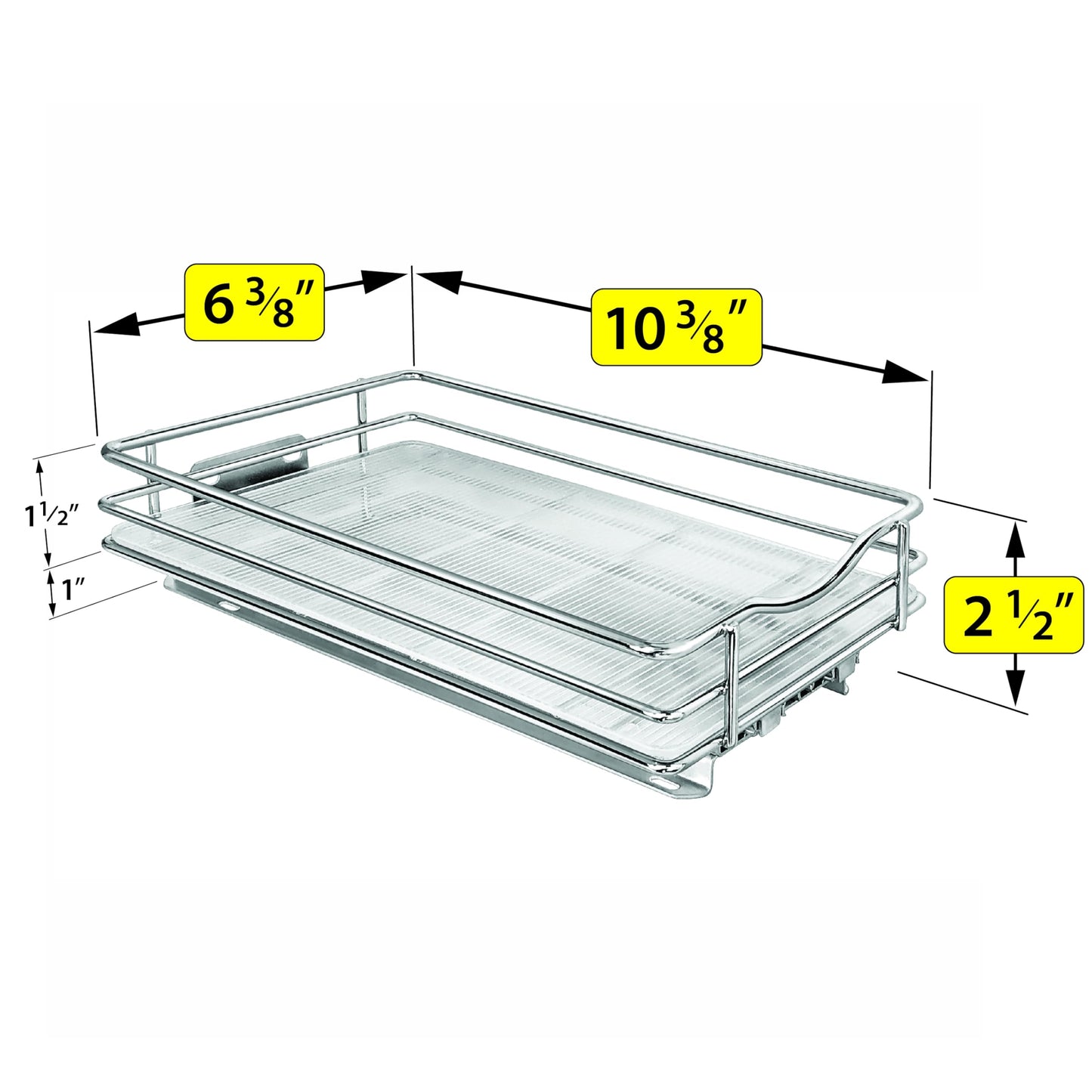 LYNK PROFESSIONAL® Pull Out Spice Rack Organizer for Inside Kitchen Cabinets - 4-3/8 inch Wide - Slide Out Drawer – Black Sliding Spice Cabinet Organization Shelf Racks - 2 Tier