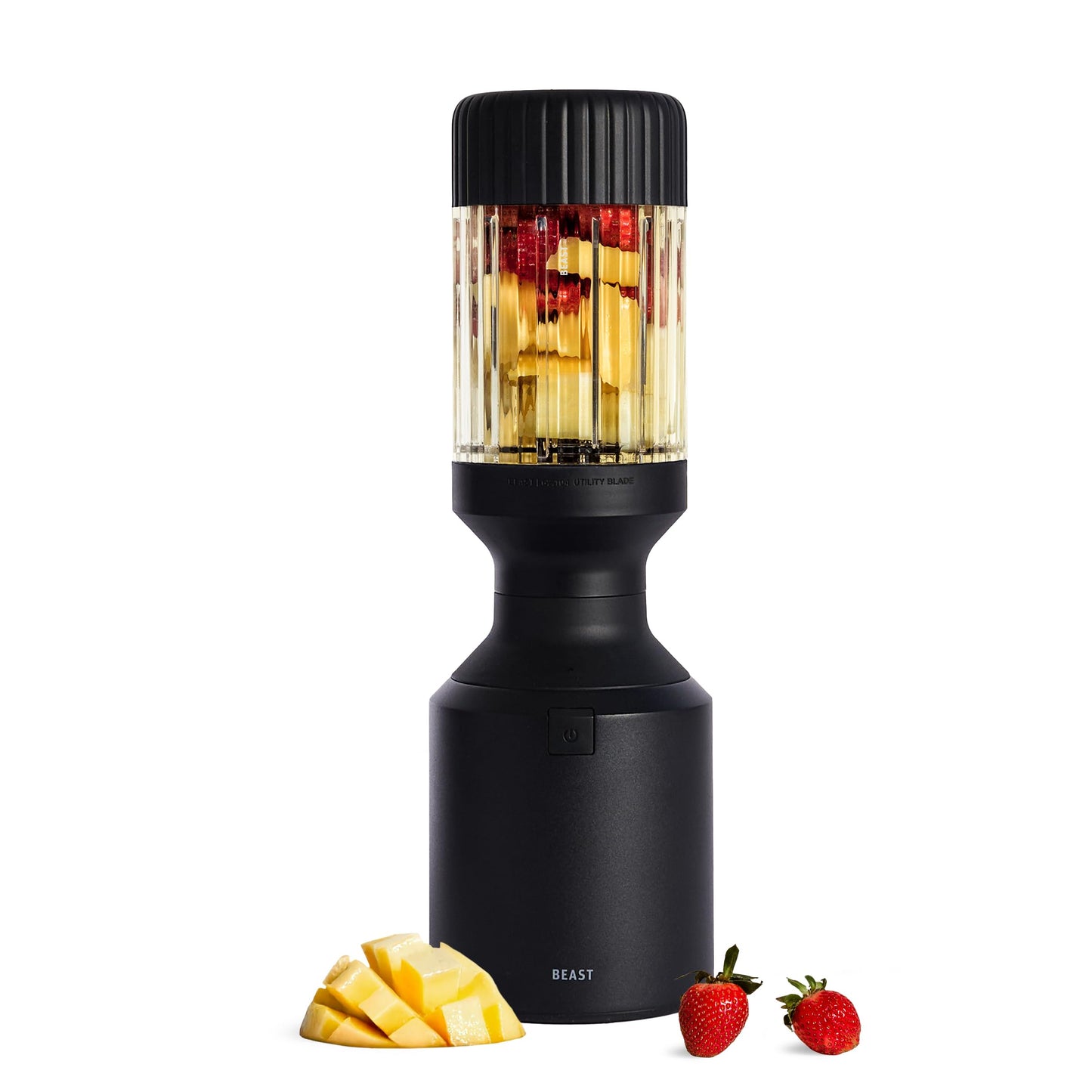 Beast Mega 1200 Plus | Premium Countertop Blender | Smoothies, Shakes, Sauces, Dips, Soups | Blends Ice and Frozen Fruit | XL Vessel | With Extra Vessels, Straw System | (Charcoal, 120V)