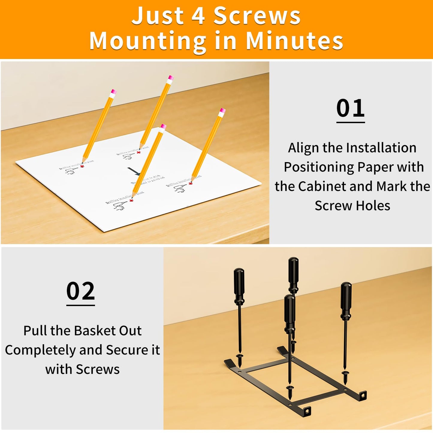 RCHYFEED Pull Out Spice Rack Organizer for Cabinet,Slide out Spice Organizer for Inside Cabinets,Heavy Duty Spice Organization for Kitchen and Pantry,Seasoning,Sauces(1-Tier,8.5" Wx10.5 Dx2.5 H)