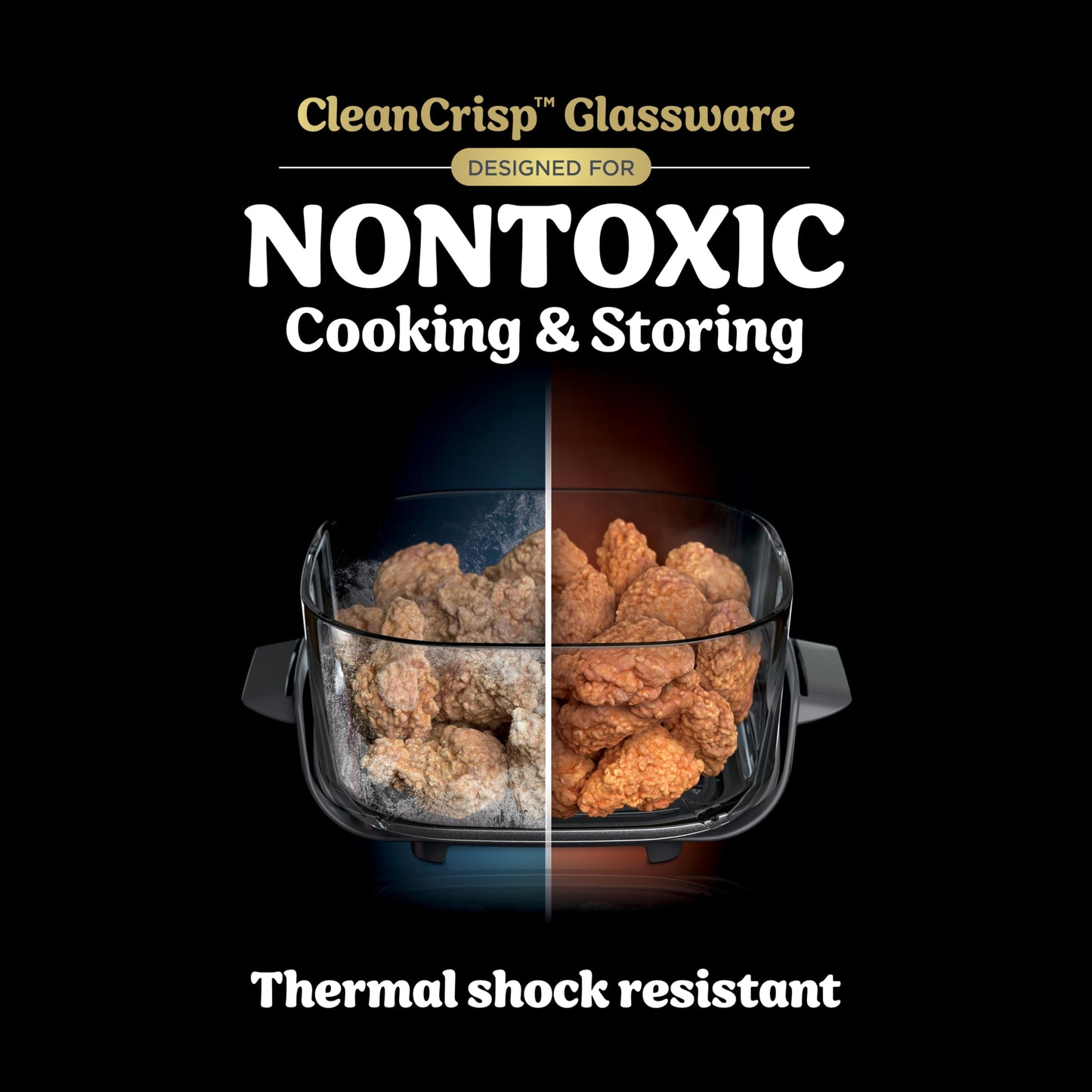 Ninja | Air Fryer | Crispi 4-in-1 Portable Cooking System | 4QT & 6 Cup Glass Containers, Crisper Plates & Storage Lids Included | Microwave, Freezer & Dishwasher Safe | Cherry Crush | FN101DR