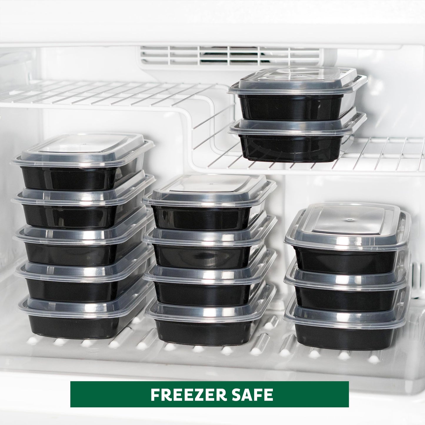 Freshware Meal Prep Containers [150 Pack] 1 Compartment with Lids, Food Storage Containers, Bento Box, BPA Free, Stackable, Microwave/Dishwasher/Freezer Safe (24 oz)