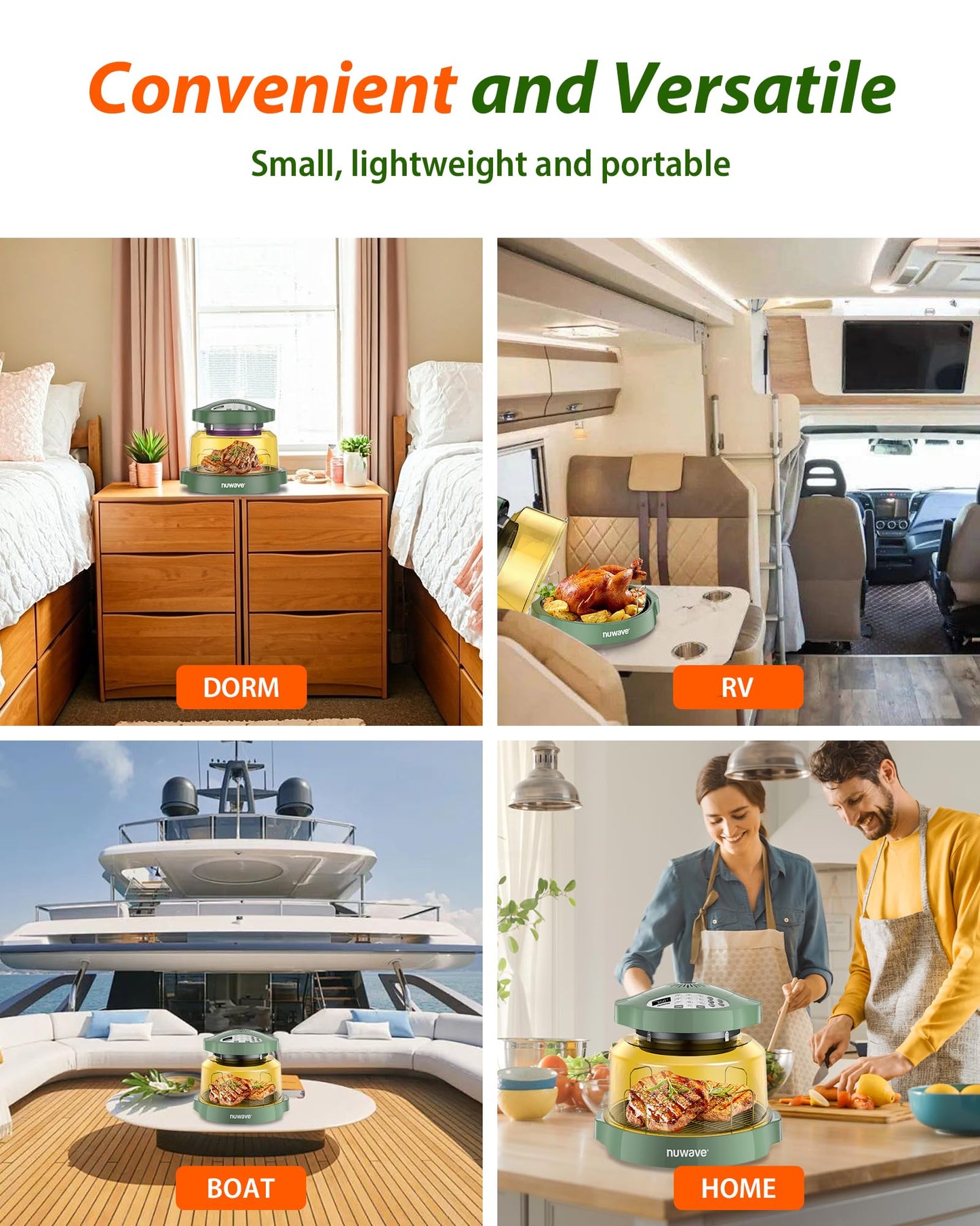 Nuwave Oven Pro Plus Air Fryer, Infra-Red Countertop, 2025 Advanced Convection, No Defrosting or Preheating, Cook Fresh or Frozen, Durable Power Dome, 100 Presets & 50 Memory, PFAS Free, Dark Blue