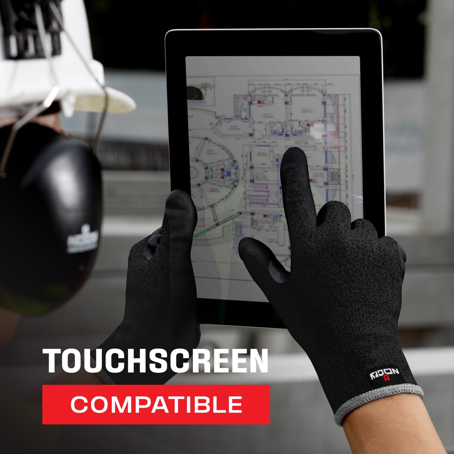 NoCry Cut Resistant Gloves Food Grade with Grip Dots for Superb Grip - Breathable & Lightweight Cutting Gloves for Chefs - Ambidextrous - Cut Resistant Kitchen Gloves for Cutting or Woodworking Gloves