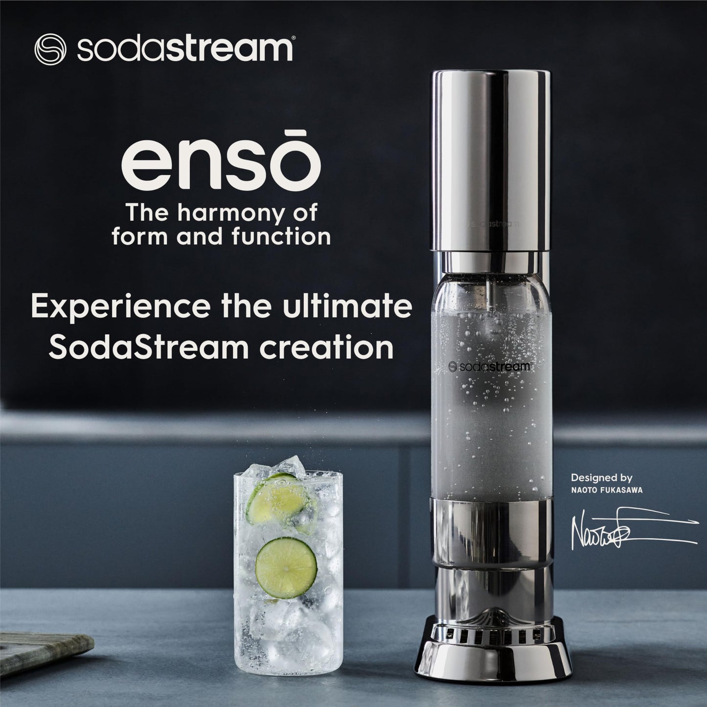 SodaStream Enso Sparkling Water Maker Value Bundle - includes CO2, Carbonating Bottles and Bubly Drop Flavors