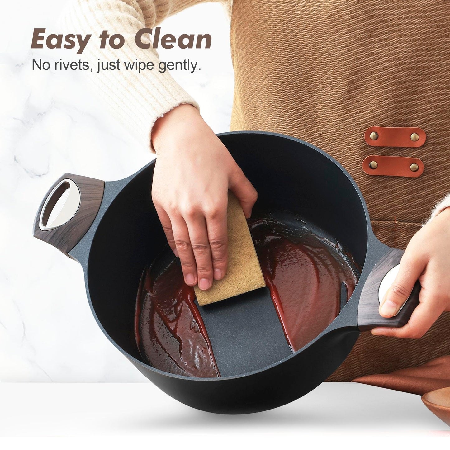 SENSARTE Ceramic Cookware Sets, Pots and Pans Set Nonstick, 20-Piece Induction Cookware, Non-toxic Healthy Non Stick Kitchen Cooking Set with Stay-Cool Handles, PFAS PTFE PFOA PFOS Free