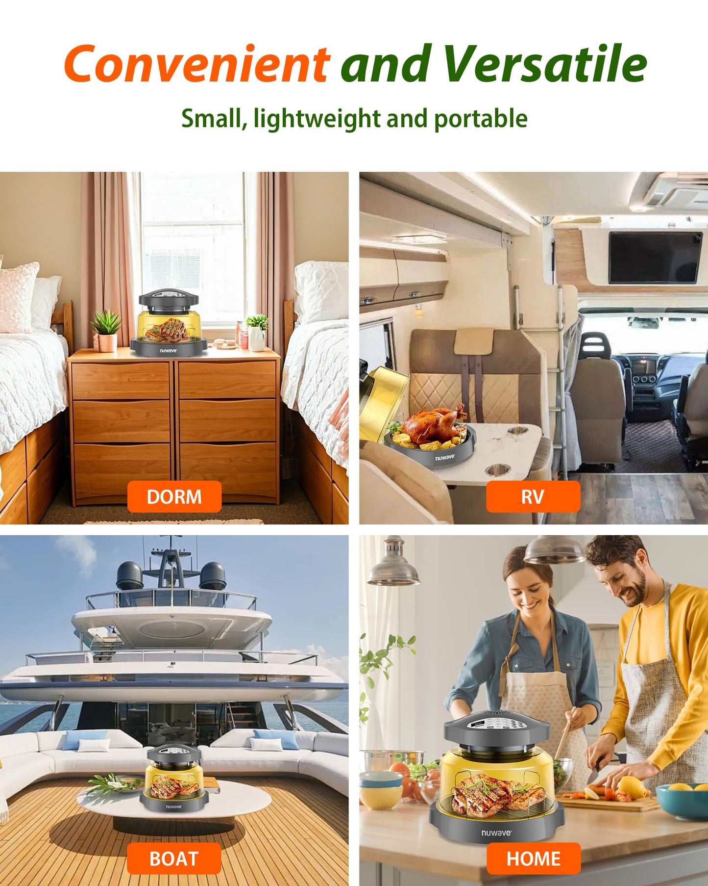 Nuwave Oven Pro Plus Air Fryer, Infra-Red Countertop, 2025 Advanced Convection, No Defrosting or Preheating, Cook Fresh or Frozen, Durable Power Dome, 100 Presets & 50 Memory, PFAS Free, Dark Blue