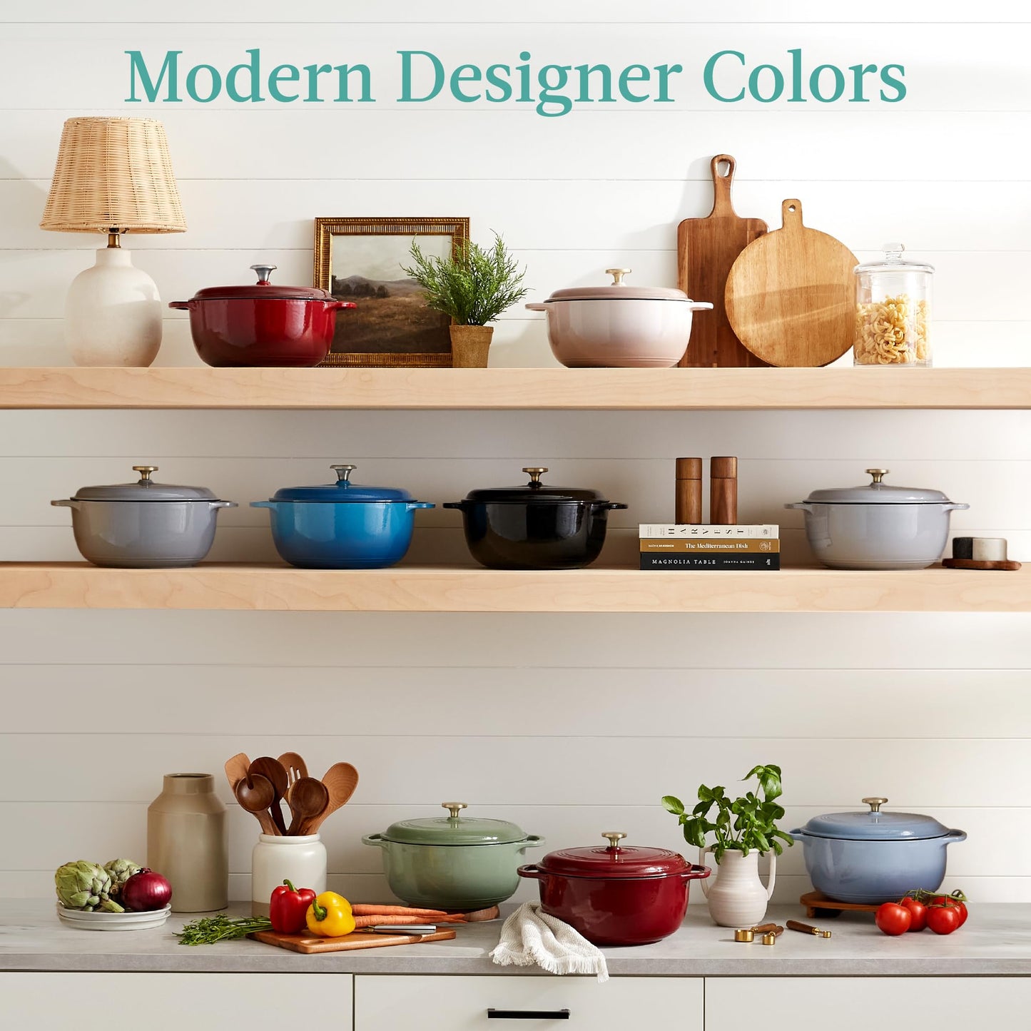 Best Choice Products 6 Quart Enamel Cast-Iron Round Dutch Oven, Family Style Heavy-Duty Pre-Seasoned Cookware for Home, Kitchen, Dining Room, Oven Safe w/Lid, Dual Handles - Black Licorice