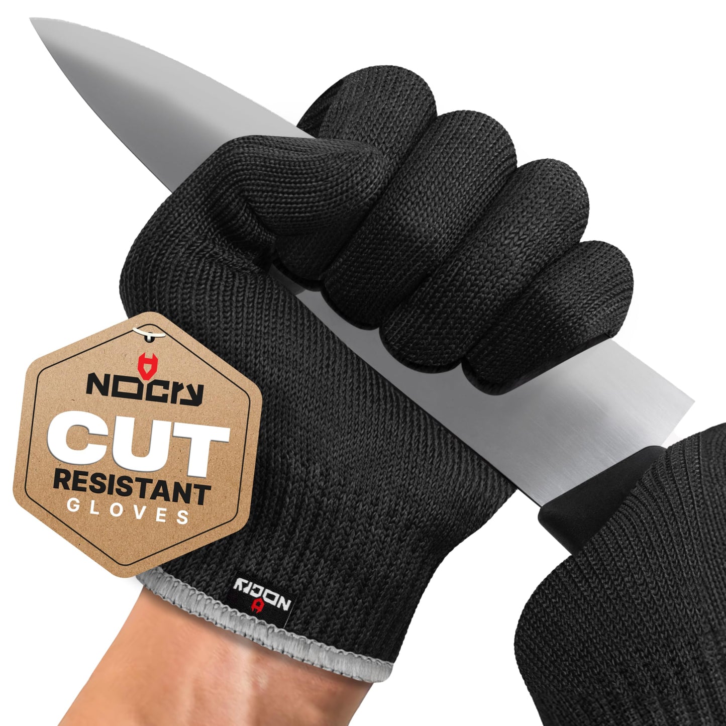 NoCry Professional Cut Resistant Work Gloves for Men and Women with Firm Grip and Waterproof Palms — Touchscreen Tips & Reinforced Thumb — Ideal for Cutting, Slicing and Dicing