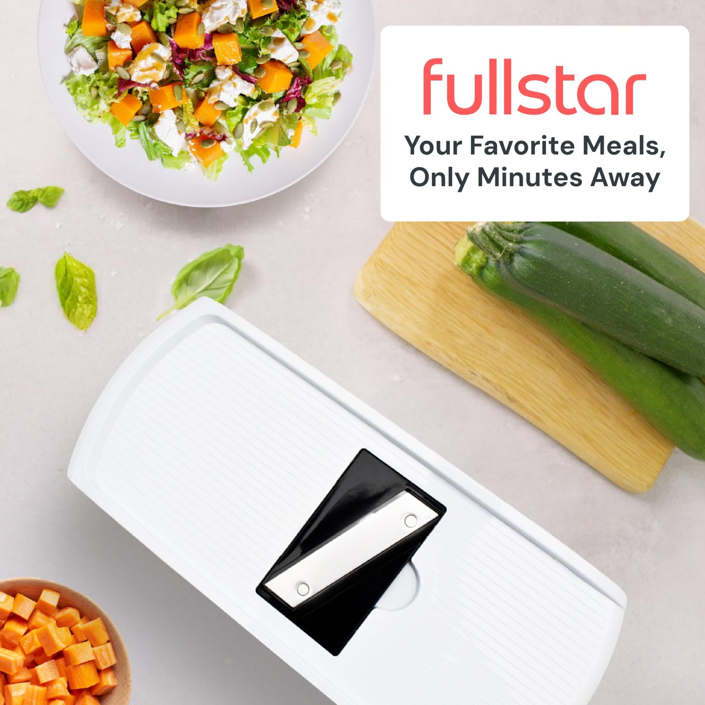 Fullstar The Original Pro Chopper - Vegetable Chopper and Spiralizer, Food Chopper with Container, Fruit Slicer, Kitchen Gadgets & Accessories, Home Essentials (4 in 1, White)