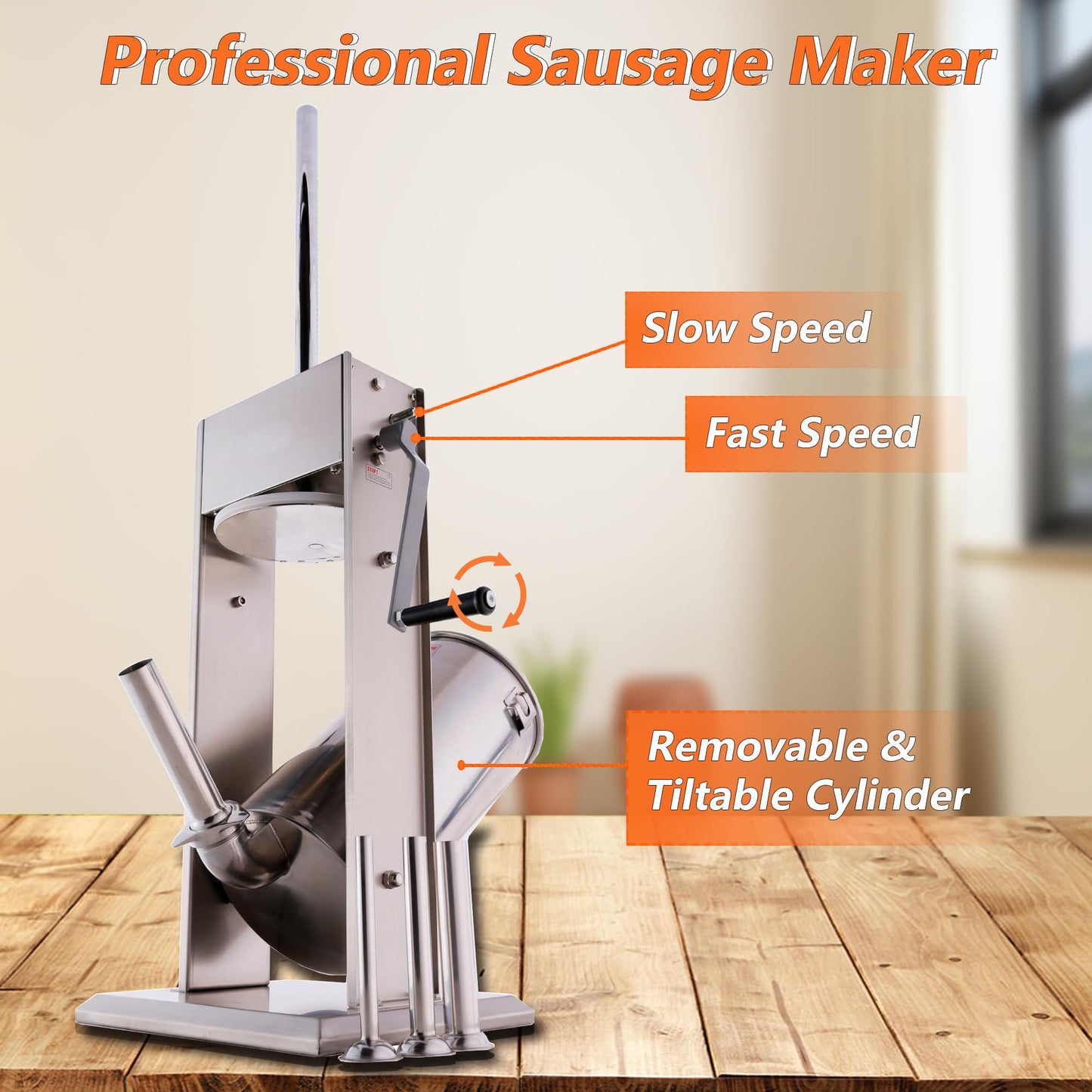 Hakka 7Lb/3L Sausage Stuffers and Vertical Sausage Makers