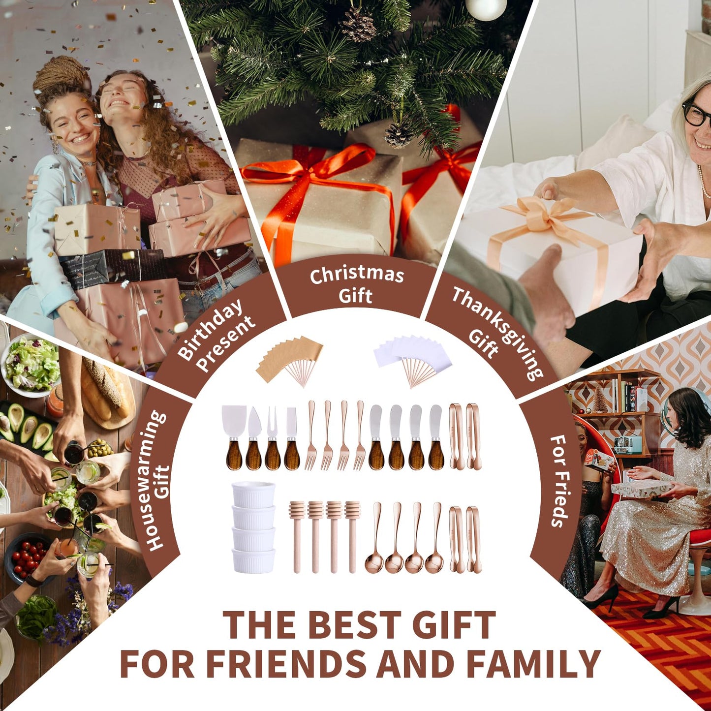 Charcuterie Boards Accessories(29 PCS) Cheese Spreaders for Charcuterie Board Mini Serving Spoon Fork Tongs Blank Toothpick Flags Bowl