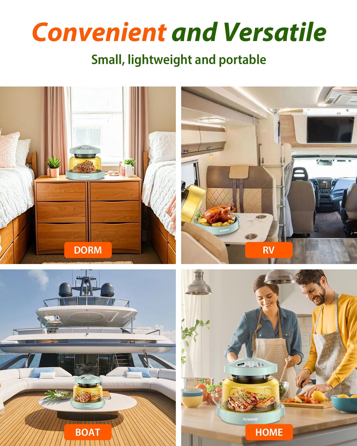 Nuwave Oven Pro Plus Air Fryer, Infra-Red Countertop, 2025 Advanced Convection, No Defrosting or Preheating, Cook Fresh or Frozen, Durable Power Dome, 100 Presets & 50 Memory, PFAS Free, Dark Blue