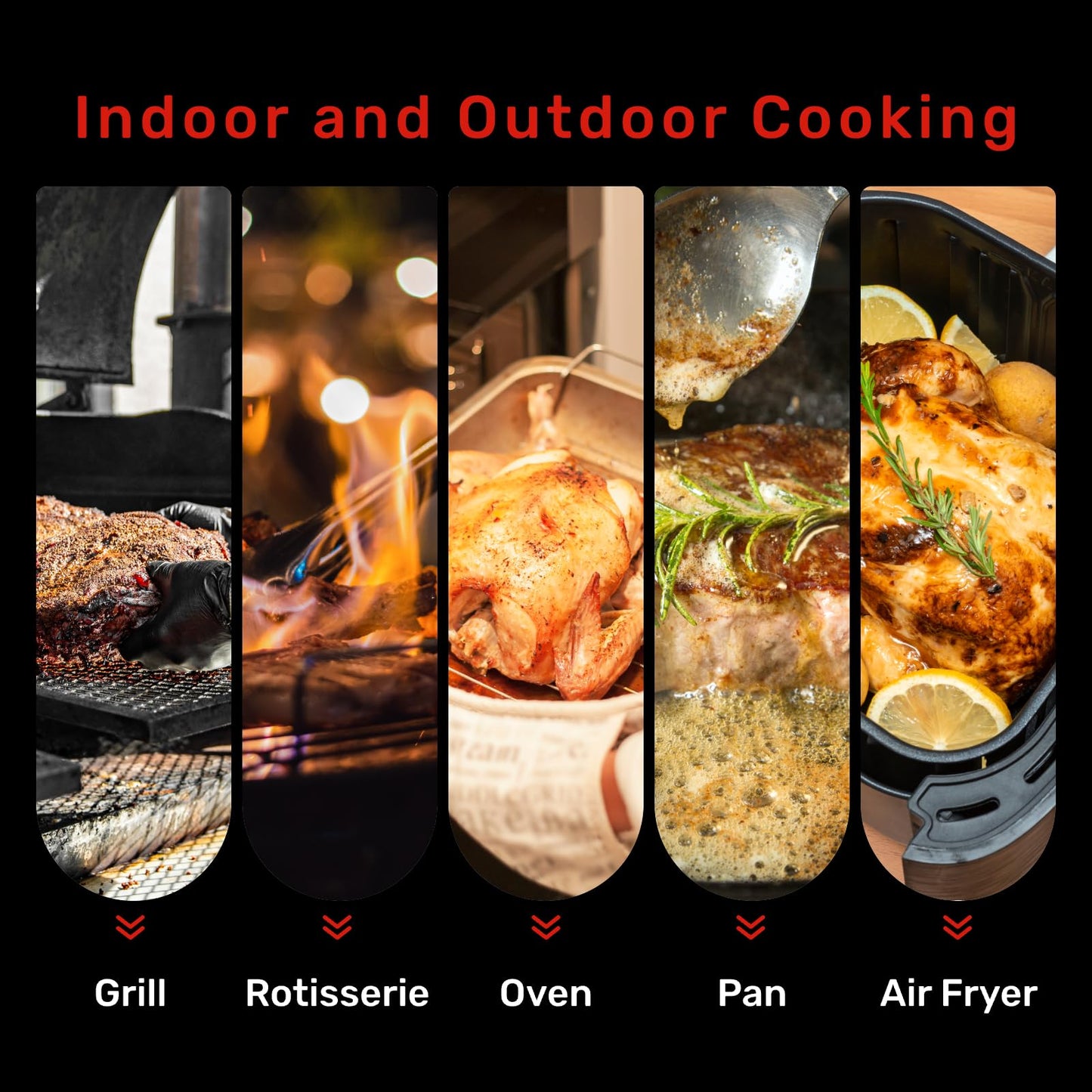 Pro Smart WiFi Wireless Meat Thermometer, Unlimited Range, Improved Stability, Ultra-Thin Probe, Bluetooth Digital Food Thermometer for Remote Monitoring of Oven/Kitchen/BBQ/Grill/Rotisserie