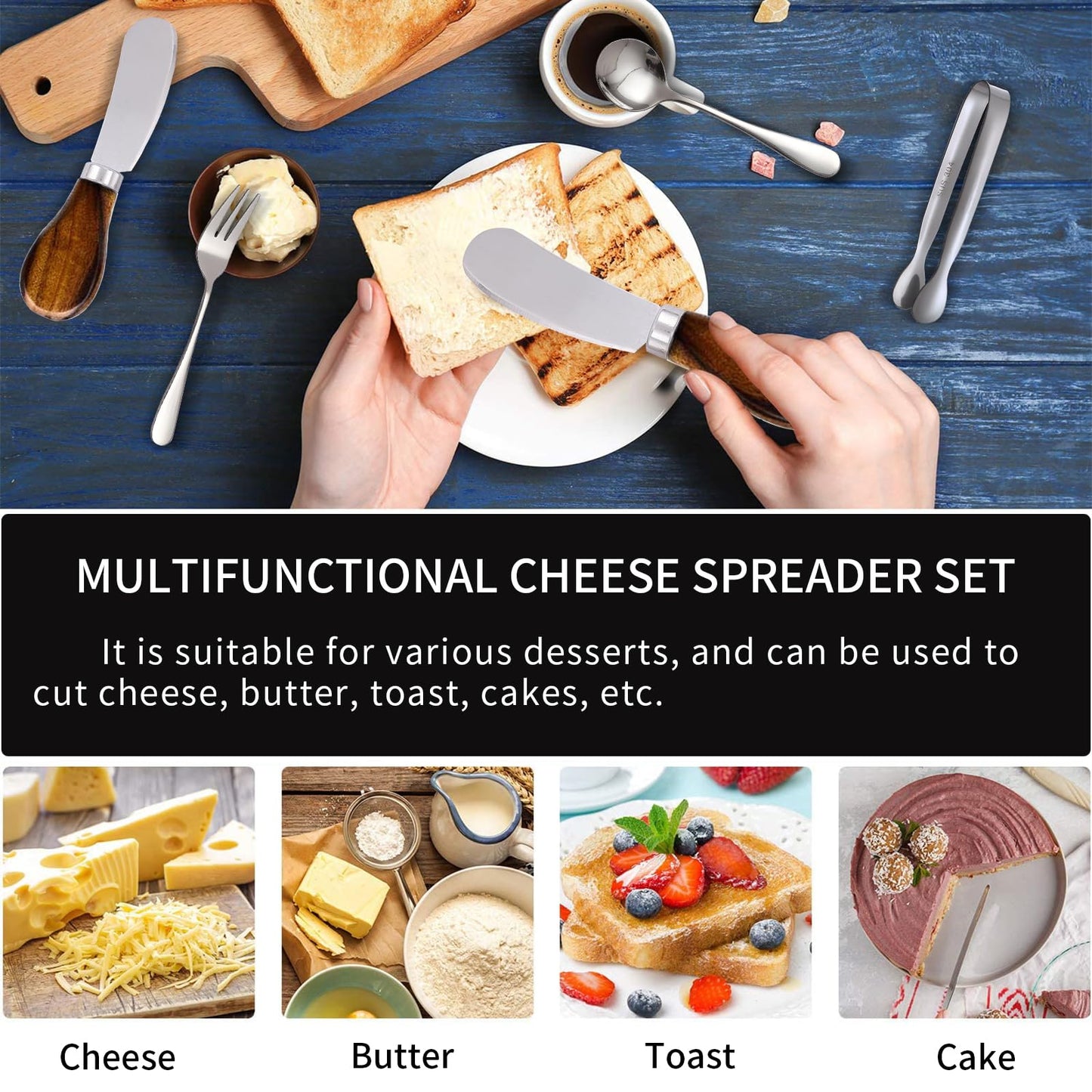 Charcuterie Boards Accessories(29 PCS) Cheese Spreaders for Charcuterie Board Mini Serving Spoon Fork Tongs Blank Toothpick Flags Bowl