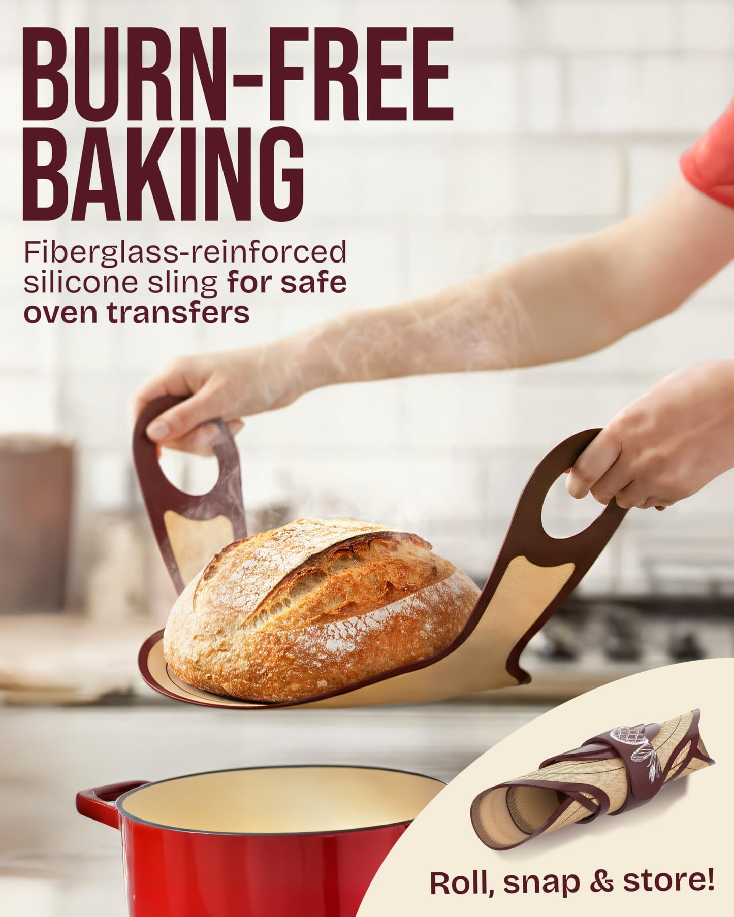 Superbaking 2 pcs Banneton Bread Proofing Basket, 9" Splinter-Free Round Rattan Bread Basket with Liners, Sourdough Starter Kit, Sourdough Bread Baking Supplies & Sourdough Kit, Bread Making Tools