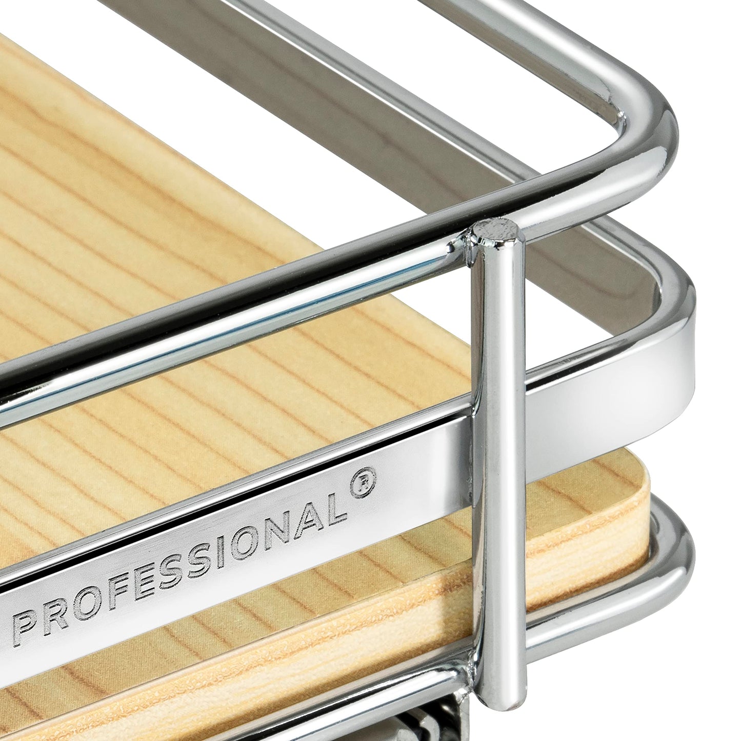 LYNK PROFESSIONAL® Pull Out Spice Rack Organizer for Inside Kitchen Cabinets - 4-3/8 inch Wide - Slide Out Drawer – Black Sliding Spice Cabinet Organization Shelf Racks - 2 Tier