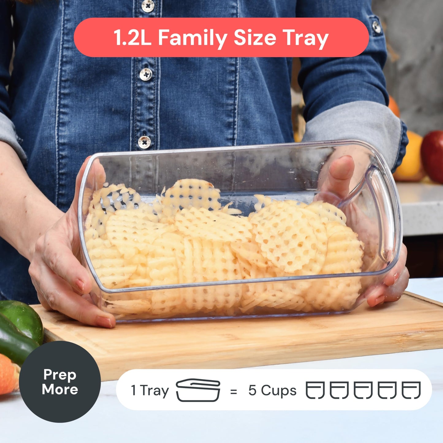 Fullstar The Original Pro Chopper - Vegetable Chopper and Spiralizer, Food Chopper with Container, Fruit Slicer, Kitchen Gadgets & Gifts, Home Essentials (8 in 1, White)