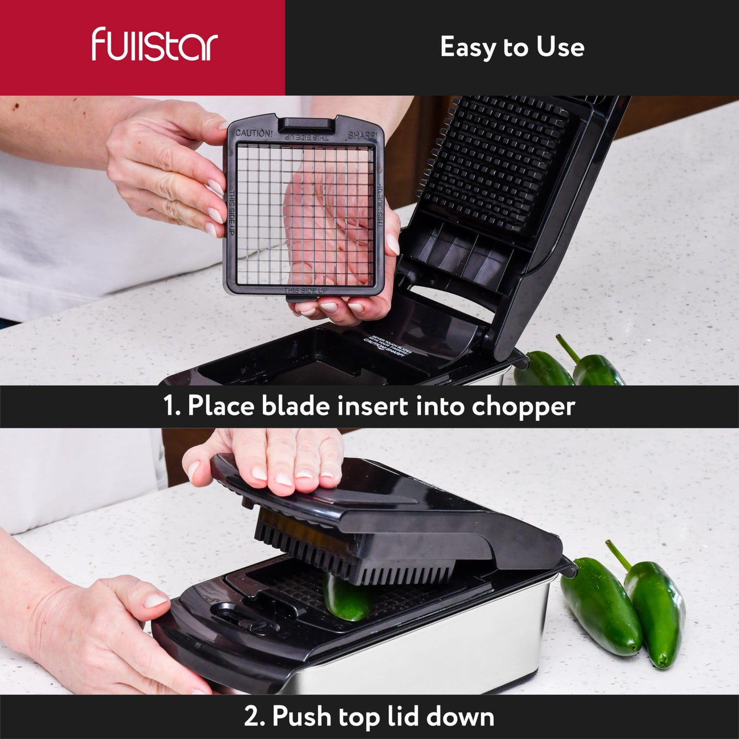 Fullstar The Original Pro Chopper - Vegetable Chopper and Spiralizer, Food Chopper with Container, Fruit Slicer, Kitchen Gadgets & Accessories, Home Essentials (4 in 1, White)