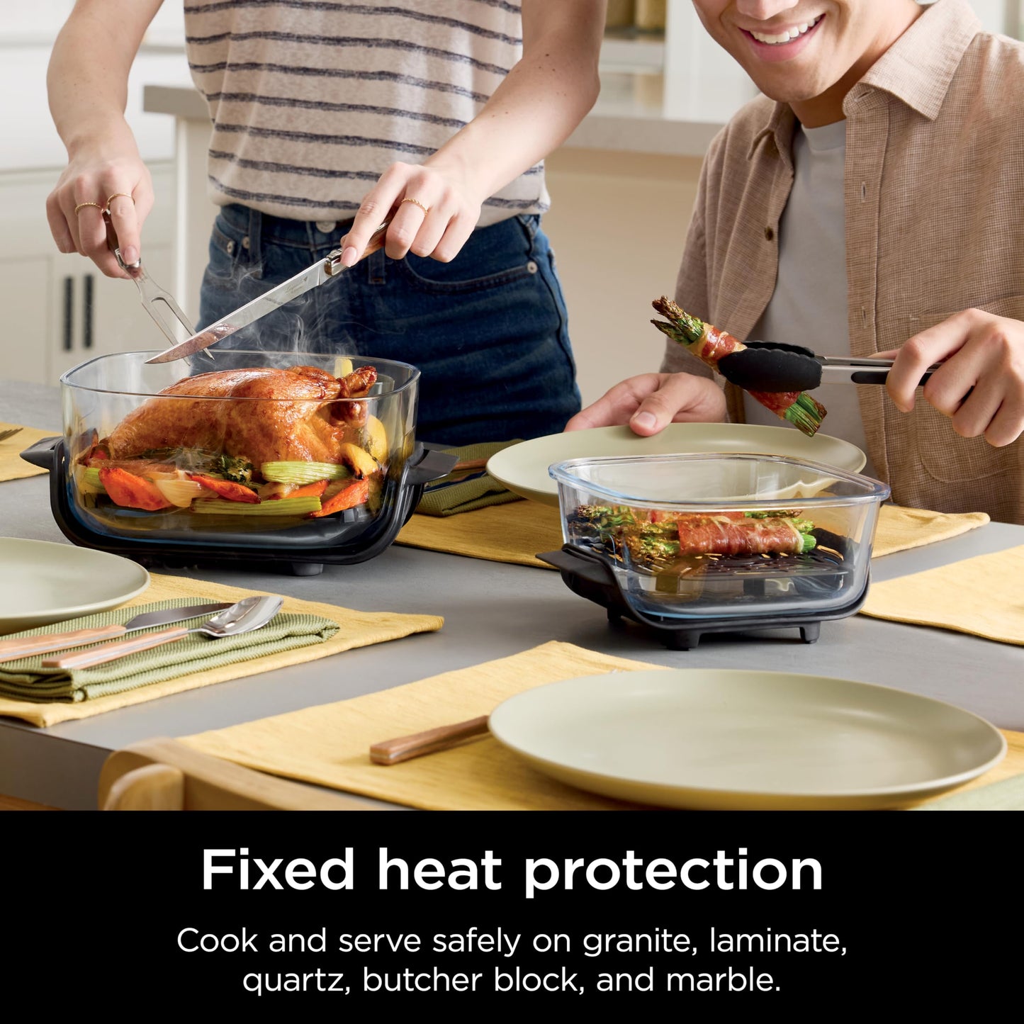 Ninja | Air Fryer | Crispi 4-in-1 Portable Cooking System | 4QT & 6 Cup Glass Containers, Crisper Plates & Storage Lids Included | Microwave, Freezer & Dishwasher Safe | Cherry Crush | FN101DR