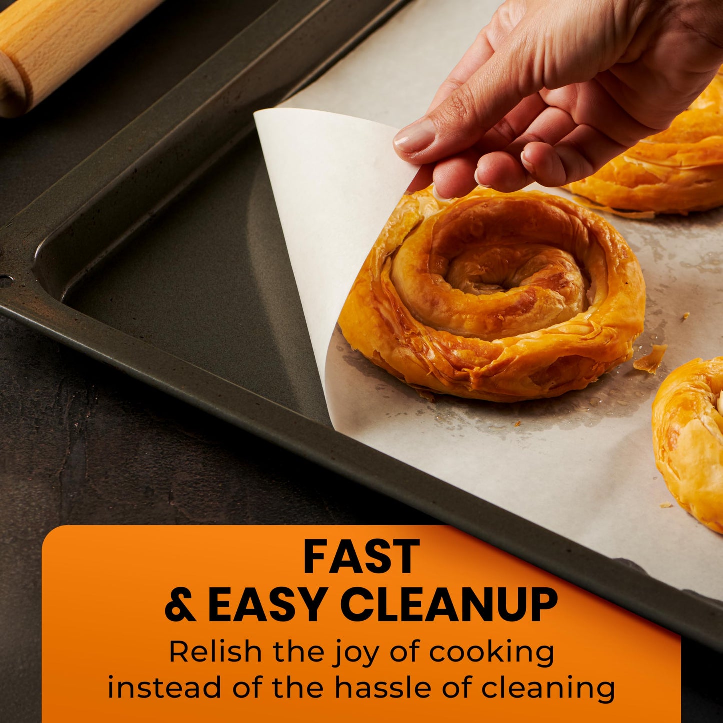 120 Pcs 16x24 Inch Parchment Paper Sheets by Baker's Signature | Parchment Baking Paper, Parchment Paper - Perfect for Baking, Precut Non-Stick Sheets, Eco-Friendly, Will Not Curl or Burn