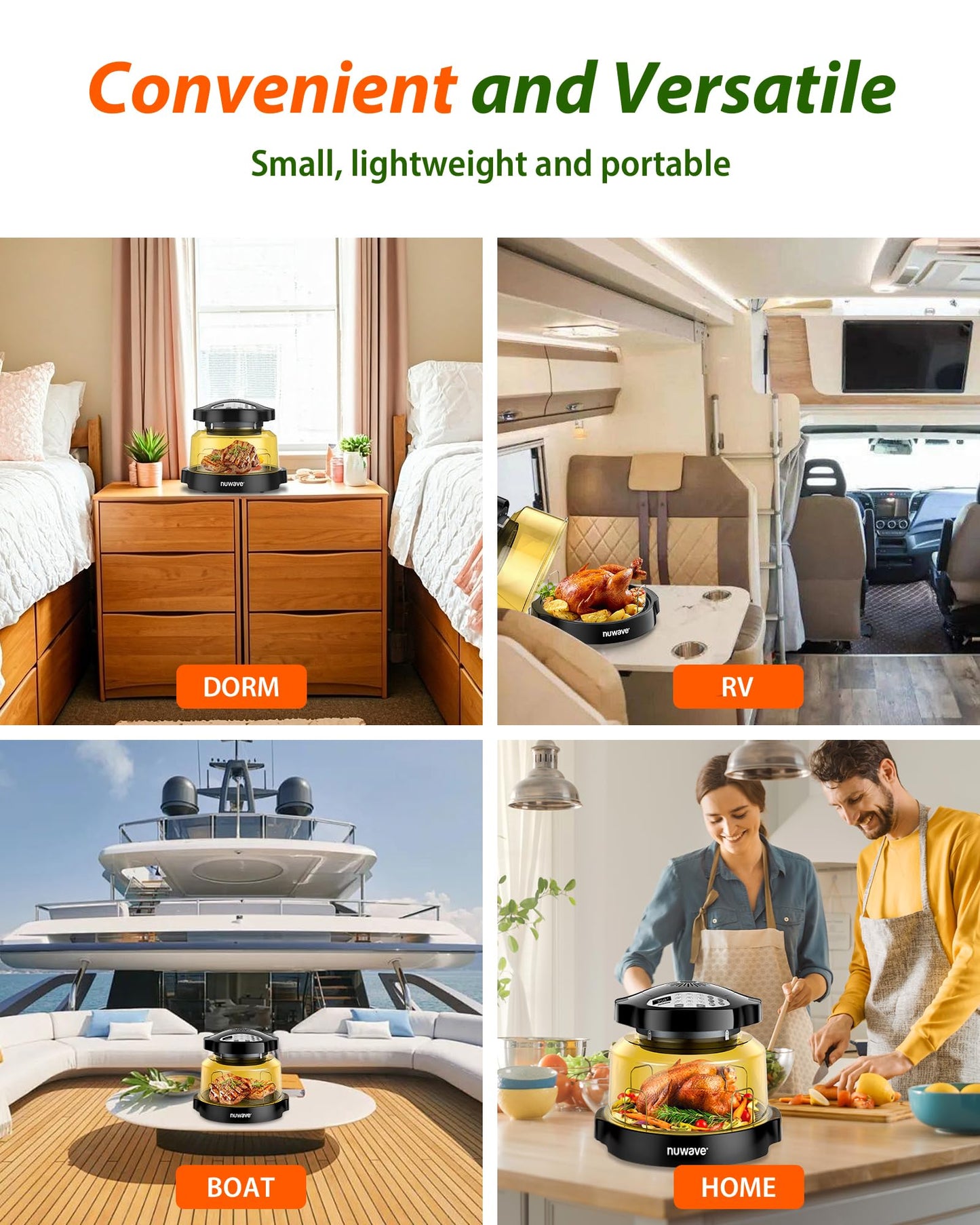 Nuwave Oven Pro Plus Air Fryer, Infra-Red Countertop, 2025 Advanced Convection, No Defrosting or Preheating, Cook Fresh or Frozen, Durable Power Dome, 100 Presets & 50 Memory, PFAS Free, Dark Blue