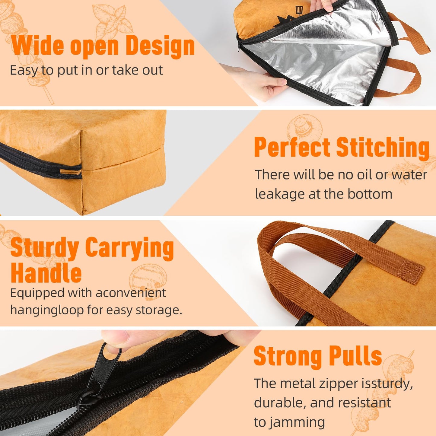 21in BBQ Blanket for Resting Meat- Smoking Meat Insulated Bag for Brisket/Beef/Pork Shoulder/Turkey- Christmas Stocking Stuffers Birthday Anniversary Retirement Smoker Accessories Gift for Men Him Dad