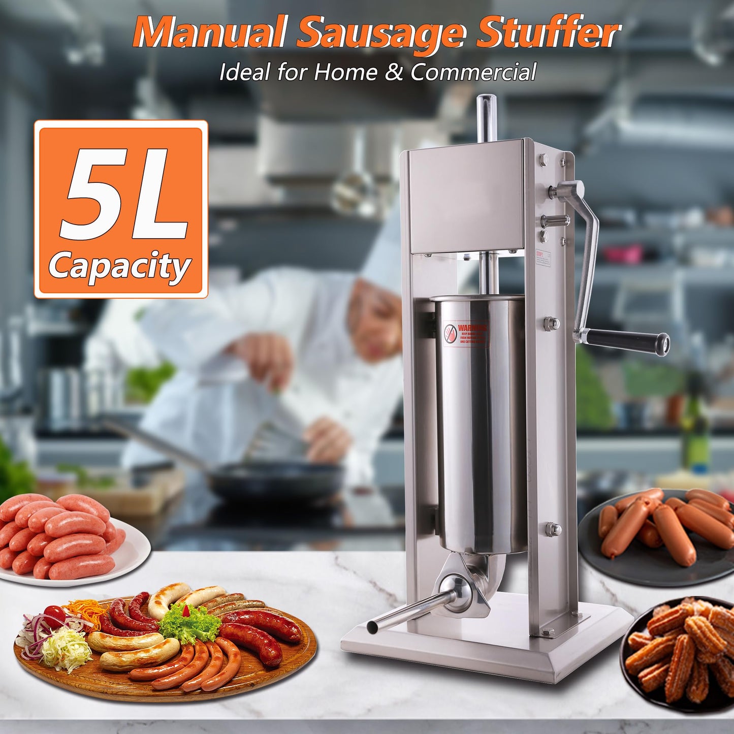 Hakka 7Lb/3L Sausage Stuffers and Vertical Sausage Makers