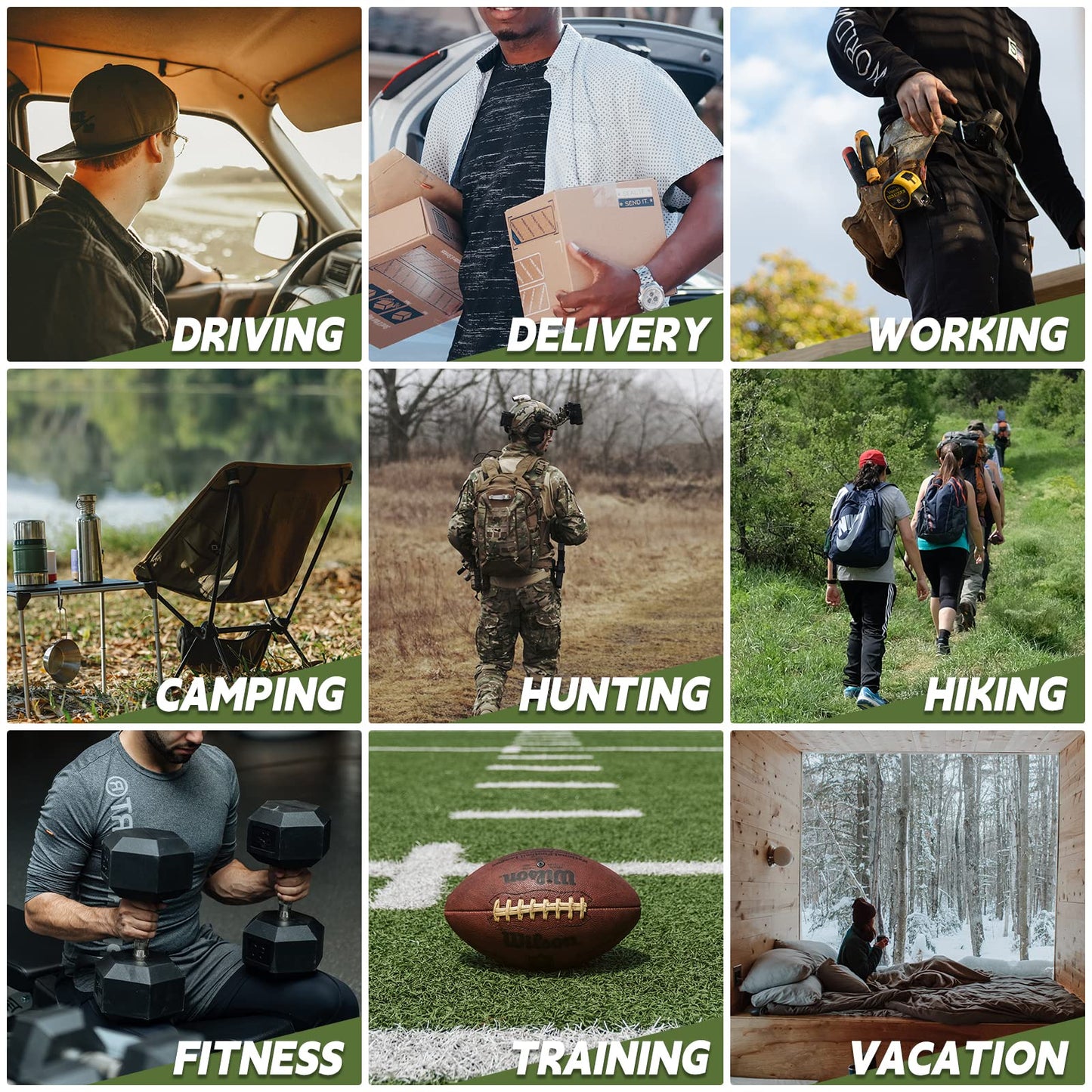 32 Oz Water Bottle with Sleeve - Insulated Bottle with Strap Stainless Steel Gym Water Bottles for Men Sports Workout Hiking All Black