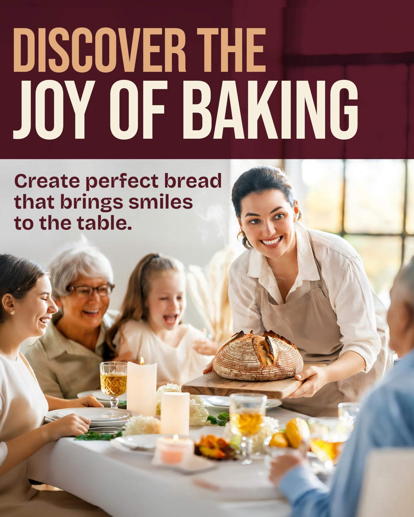 Superbaking 2 pcs Banneton Bread Proofing Basket, 9" Splinter-Free Round Rattan Bread Basket with Liners, Sourdough Starter Kit, Sourdough Bread Baking Supplies & Sourdough Kit, Bread Making Tools