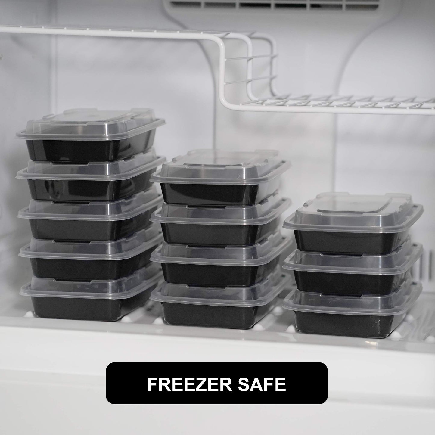 Freshware Meal Prep Containers [150 Pack] 1 Compartment with Lids, Food Storage Containers, Bento Box, BPA Free, Stackable, Microwave/Dishwasher/Freezer Safe (24 oz)