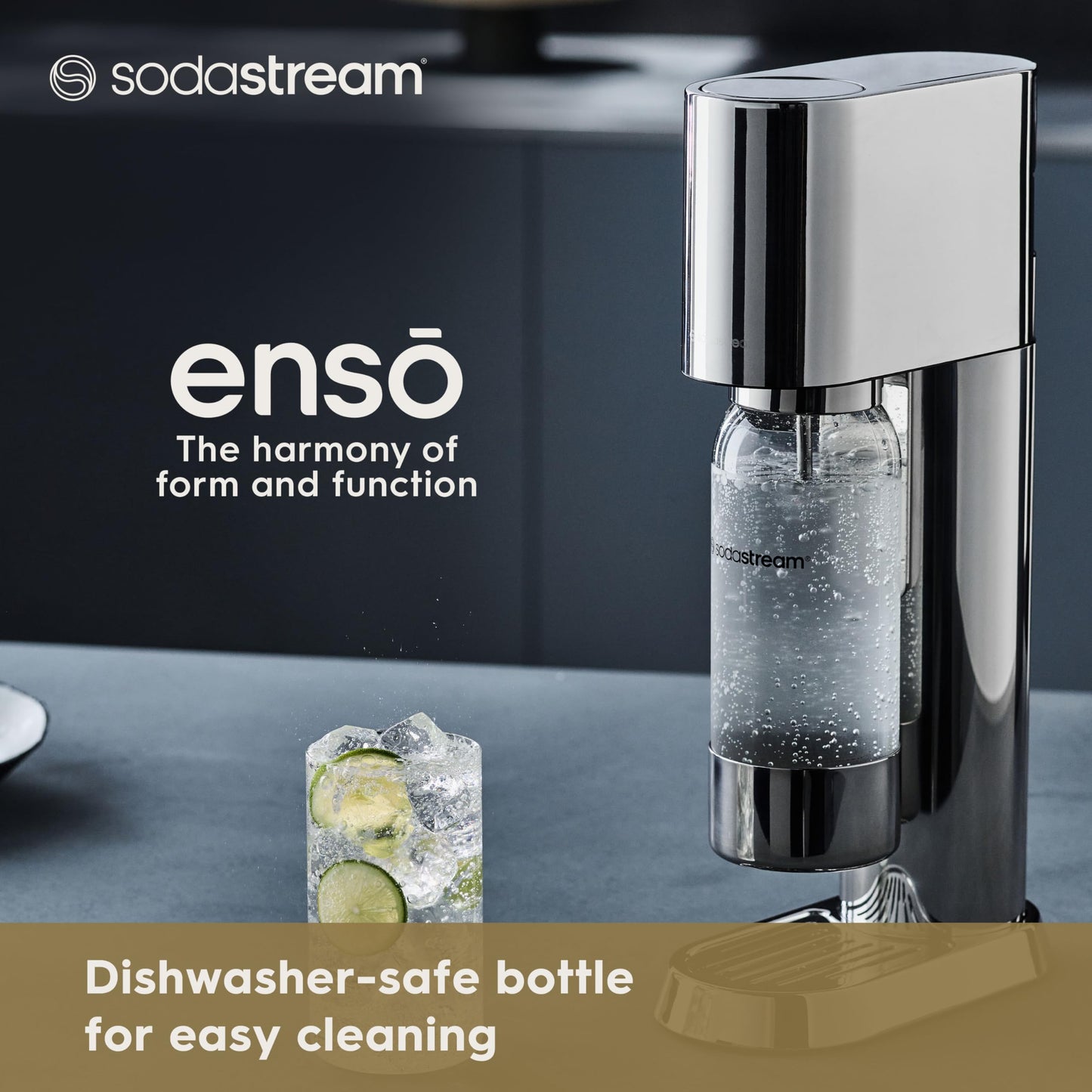 SodaStream Enso Sparkling Water Maker Value Bundle - includes CO2, Carbonating Bottles and Bubly Drop Flavors
